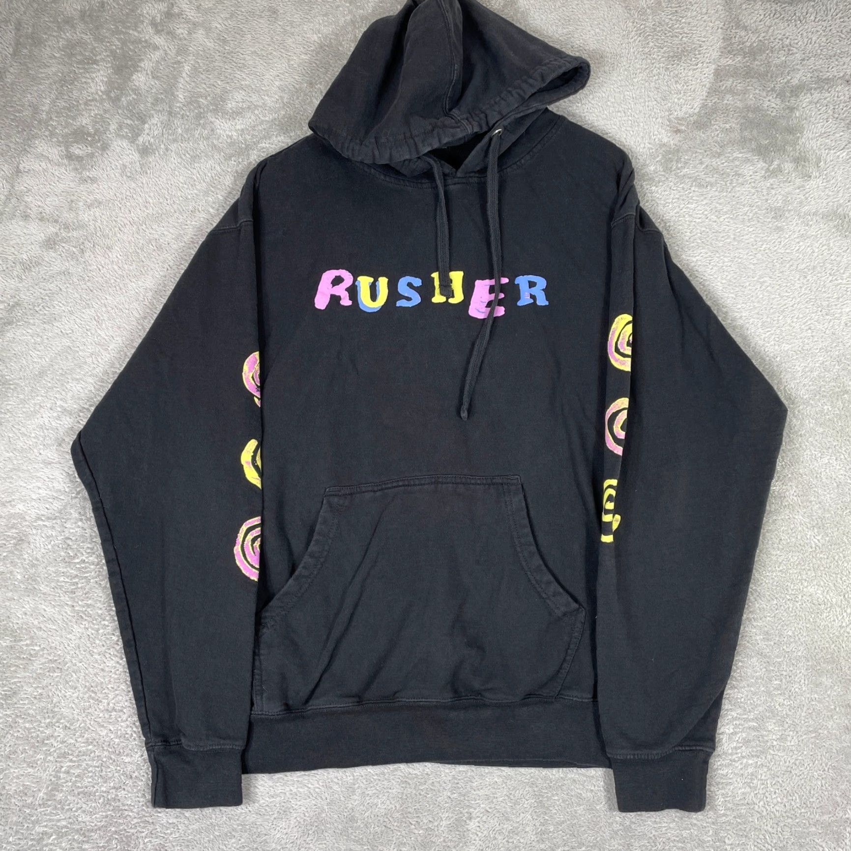 Vintage VINTAGE Big Time Rush Hoodie Mens L Black Rusher BTR Graphic Band Tour Sweatshirt Size US L / EU 52-54 / 3 - 2 Thumbnail
