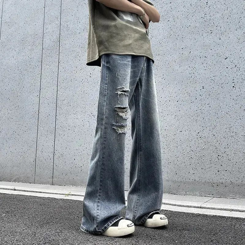 Japanese Brand Retro loose straight leg wide leg jeans Size US 32 / EU 48 - 1 Thumbnail