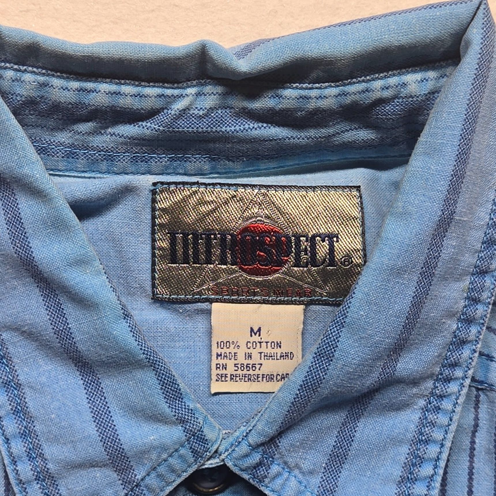 Vintage Mr. Respect Shirt Button-Up Casual Cotton Blue Short Sleeve Men M Medium Size US M / EU 48-50 / 2 - 3 Thumbnail