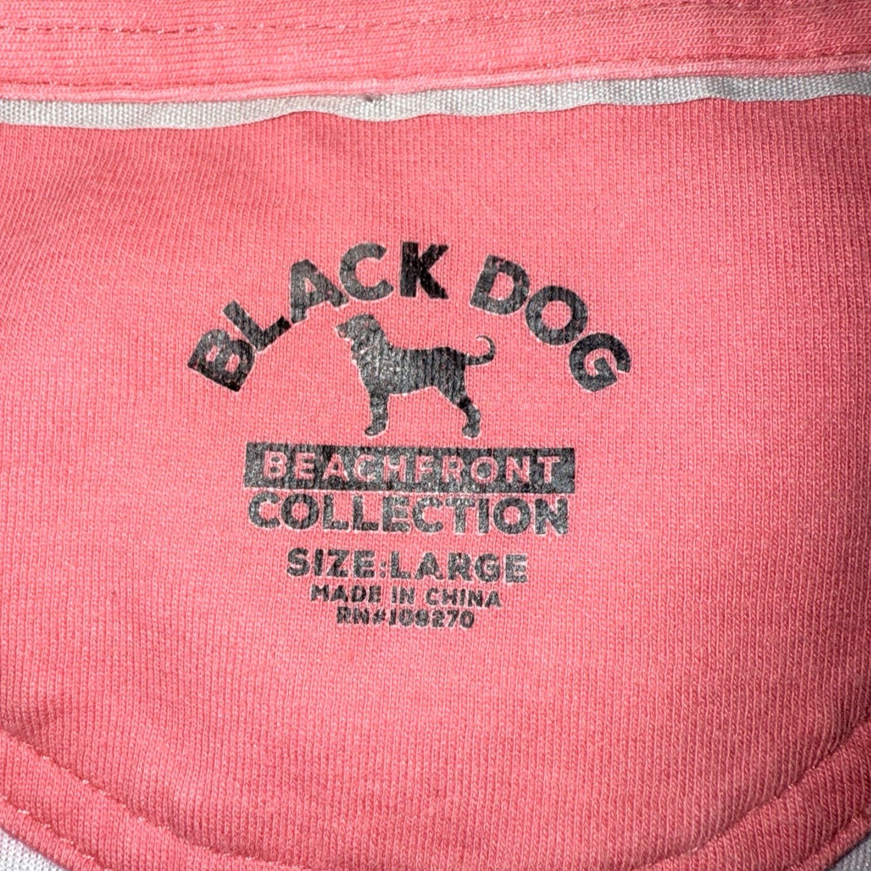 Vintage VINTAGE The Black Dog Pink Striped Polo Shirt Men Large Dog Theme Casual Size US L / EU 52-54 / 3 - 4 Thumbnail
