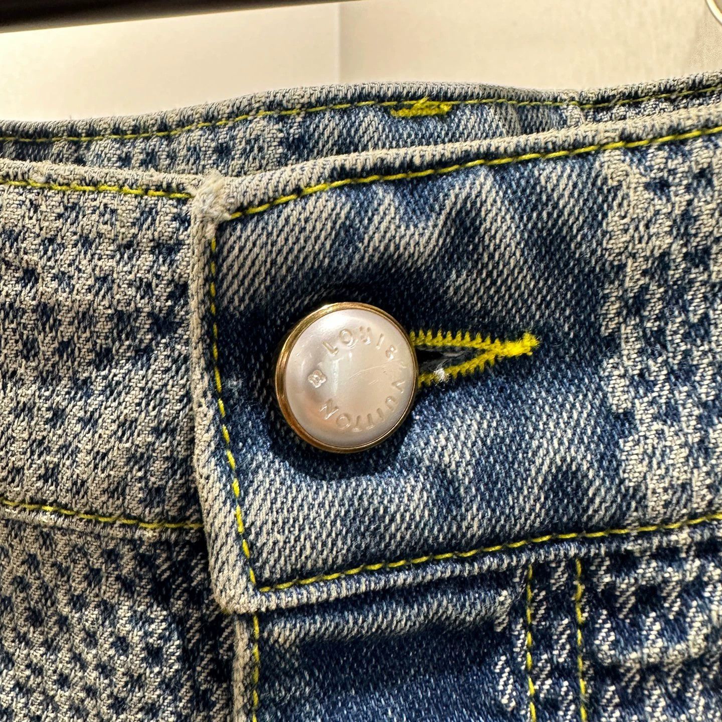 Louis Vuitton Louis Vuitton P.W. Box Check Micro Flare Jeans 30 Cotton Size 30" / US 8 / IT 44 - 7 Thumbnail