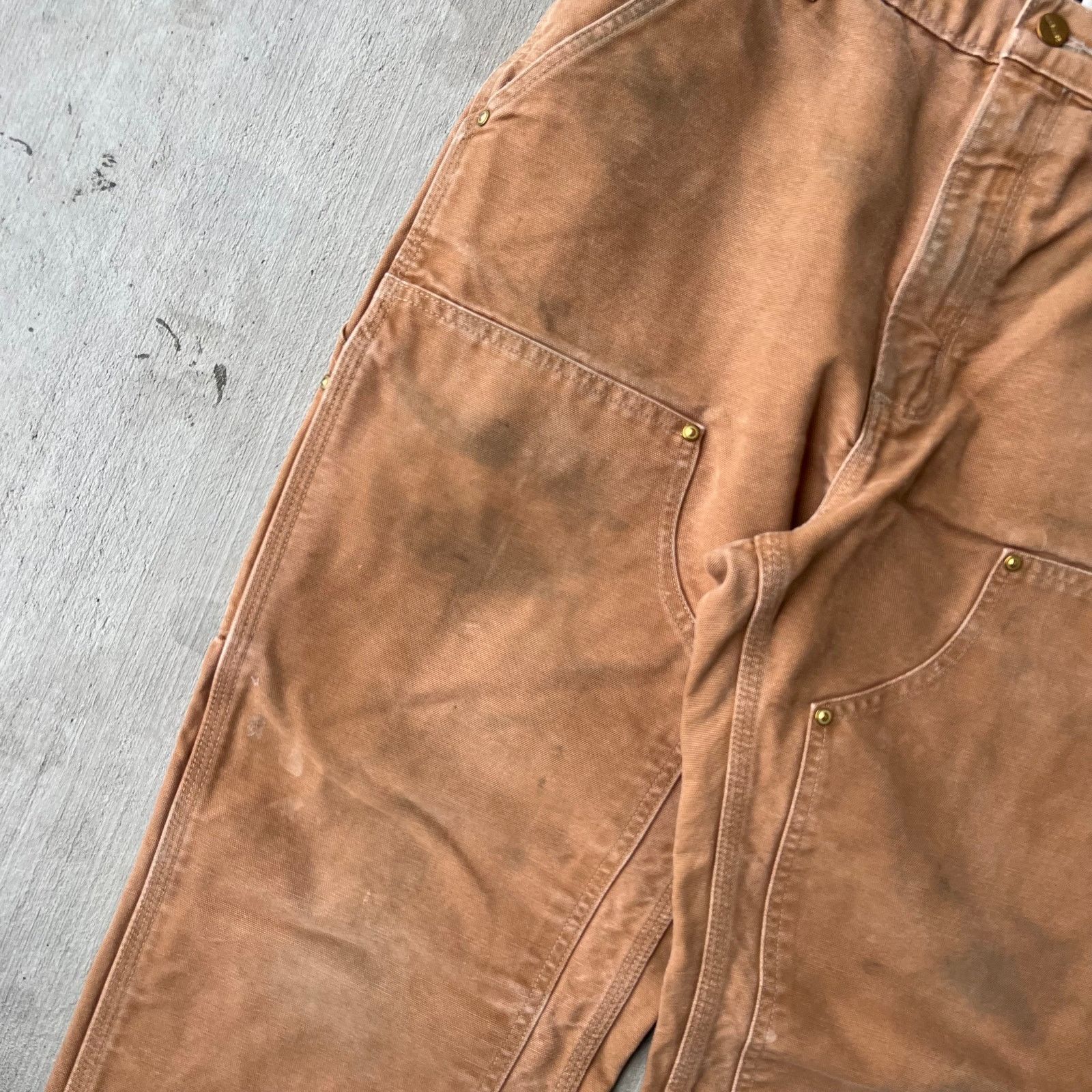 Carhartt × Vintage Carhartt brown double knee work wear carpenter pants Size US 31 - 8 Thumbnail