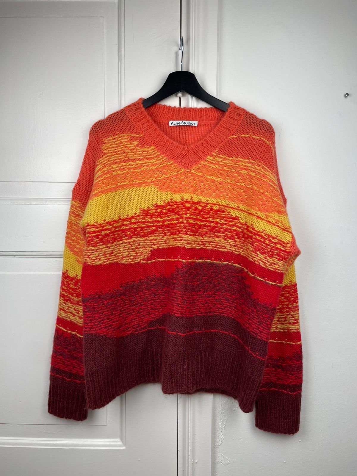 Pre-owned Acne Studios Gradient Abstract Sweater Knitwear Sunset In Multicolor