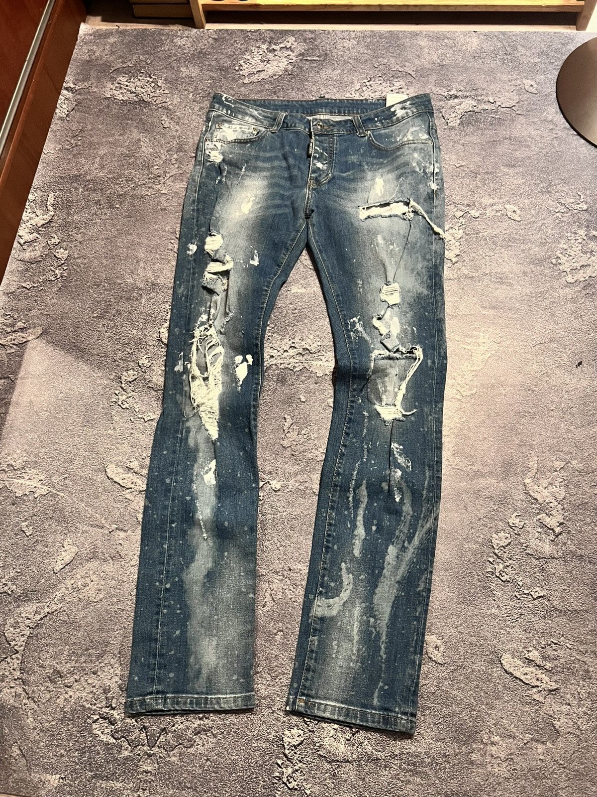 Japanese Brand Destroyed Japanese Skinny Jean / Avan Sexy Fit Glsmour Size US 30 / EU 46 - 3 Thumbnail