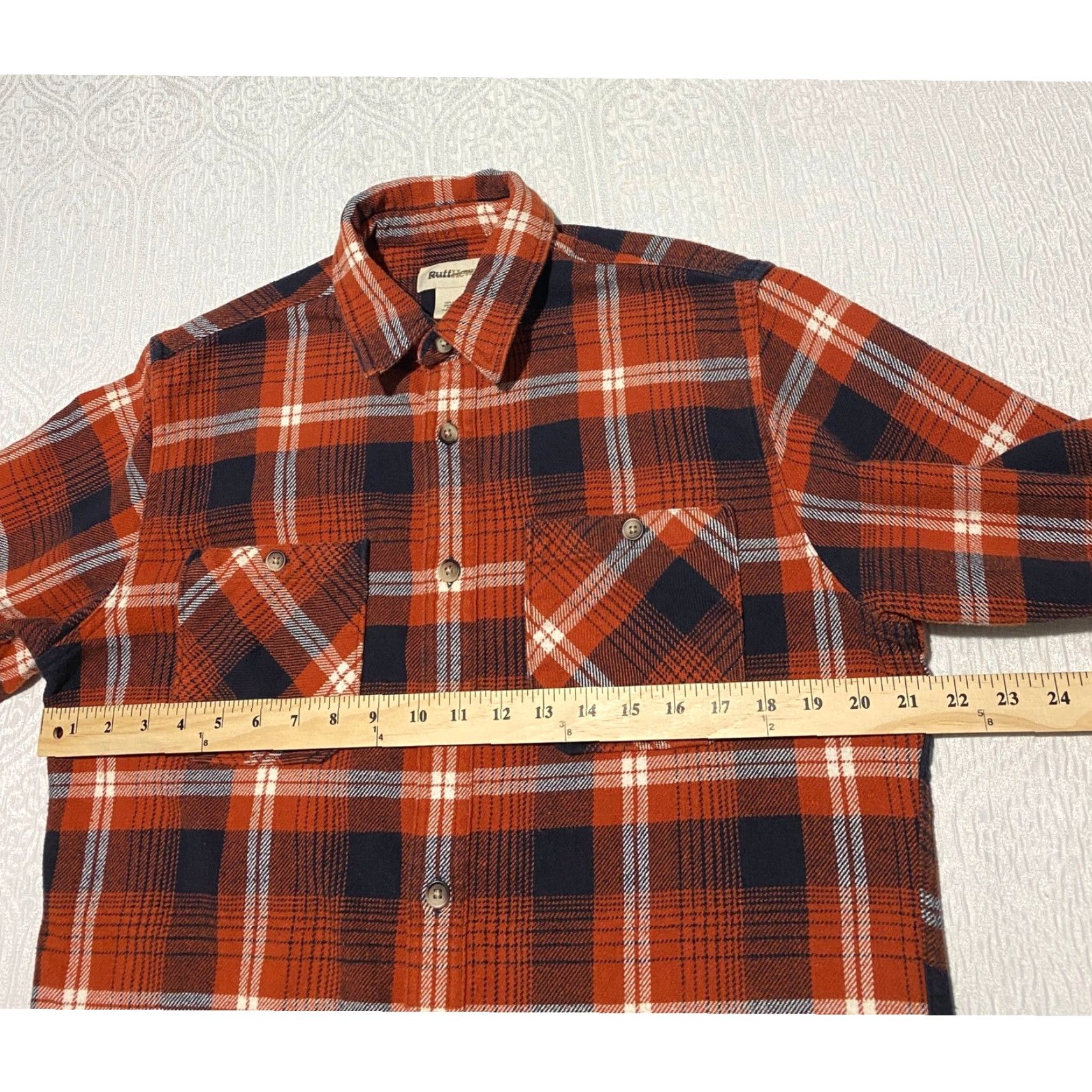 Vintage Ruff Hewn Plaid Flannel Shirt Men's S Long Sleeve Button-Up Cotton Size US S / EU 44-46 / 1 - 5 Thumbnail