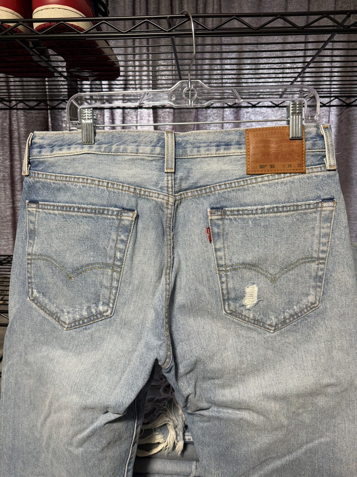 Levi's Premium Levi 501 93’ Destroyed Distressed Jeans Size 36x32 Size US 36 / EU 52 - 4 Thumbnail