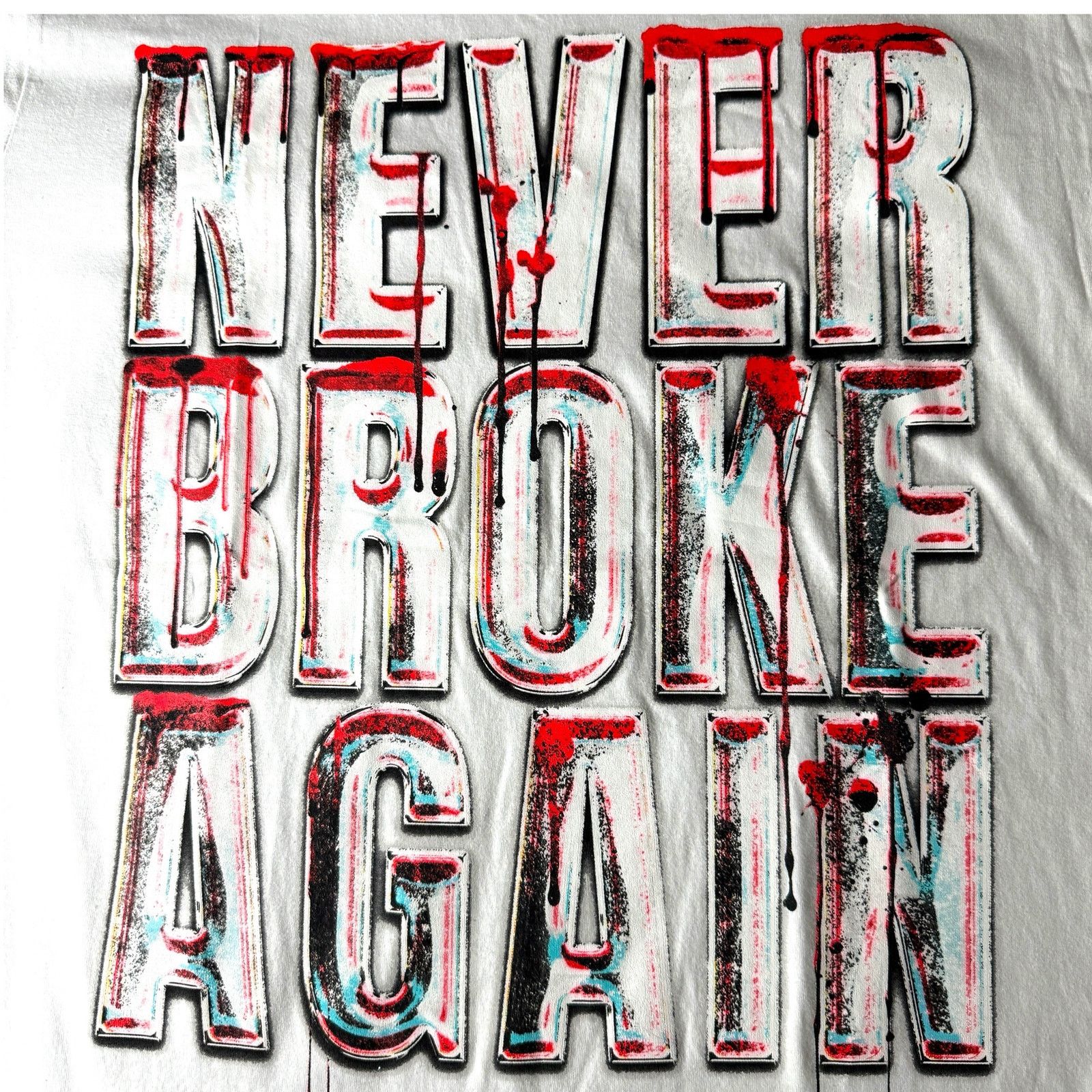 Other Never Broke Again Bloody Drip Big Logo T-shirt Mens L - Punk Size US L / EU 52-54 / 3 - 3 Thumbnail
