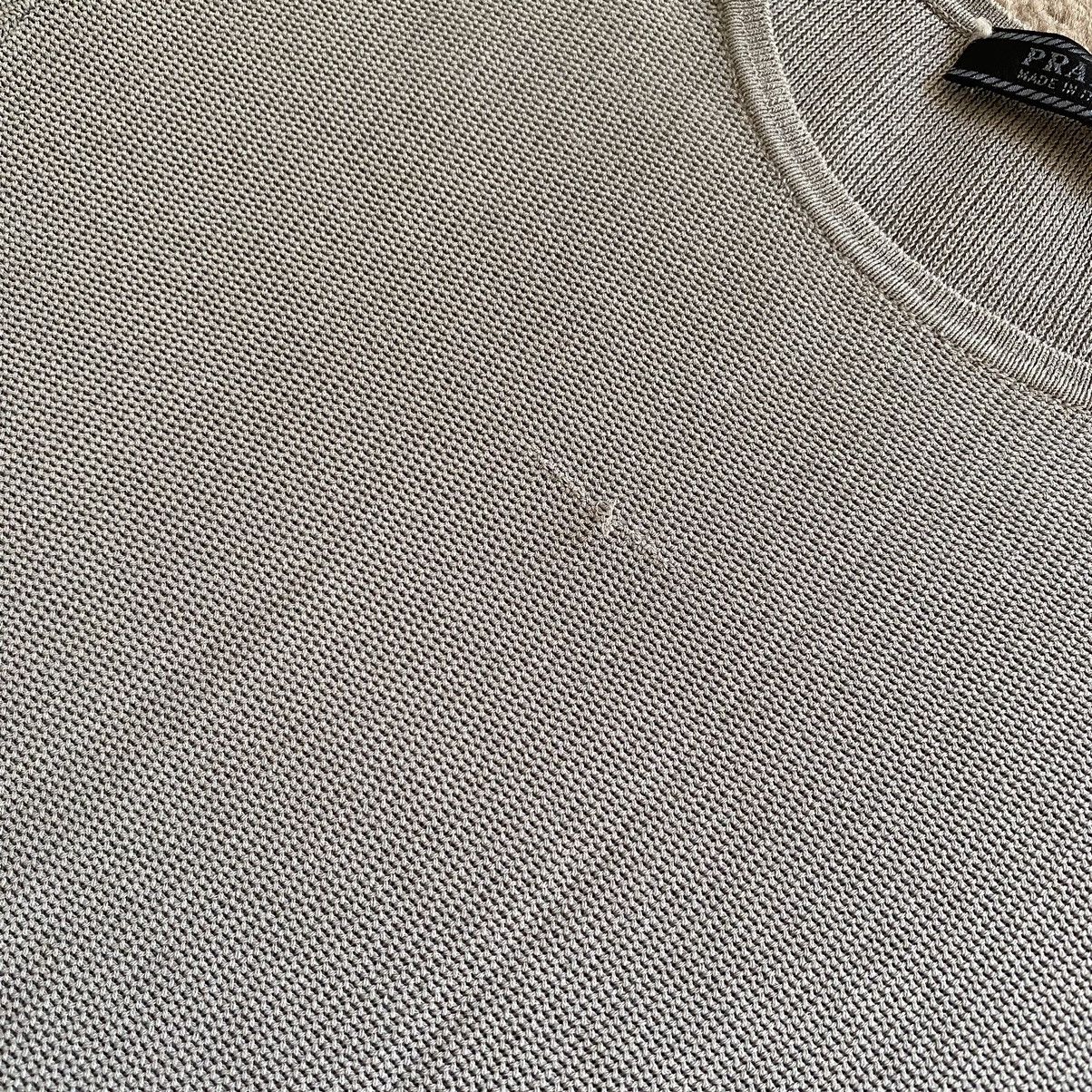 Prada Vintage Prada Knitted T-Shirt Cotton Size US L / EU 52-54 / 3 - 5 Thumbnail