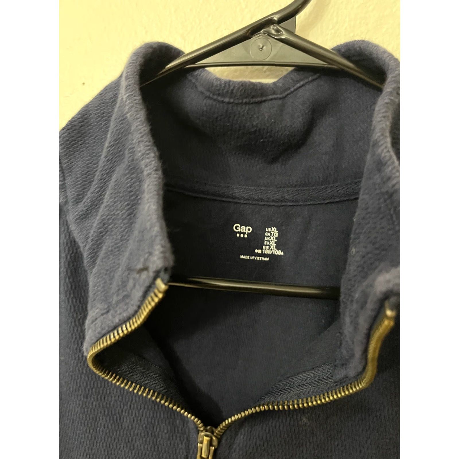 Gap VINTAGE Gap Sweater Shirt Mens XL Navy 1/4 Zip Pullover Casual City Sports Crew Neck Fleece Logo Men Size US XL / EU 56 / 4 - 2 Thumbnail