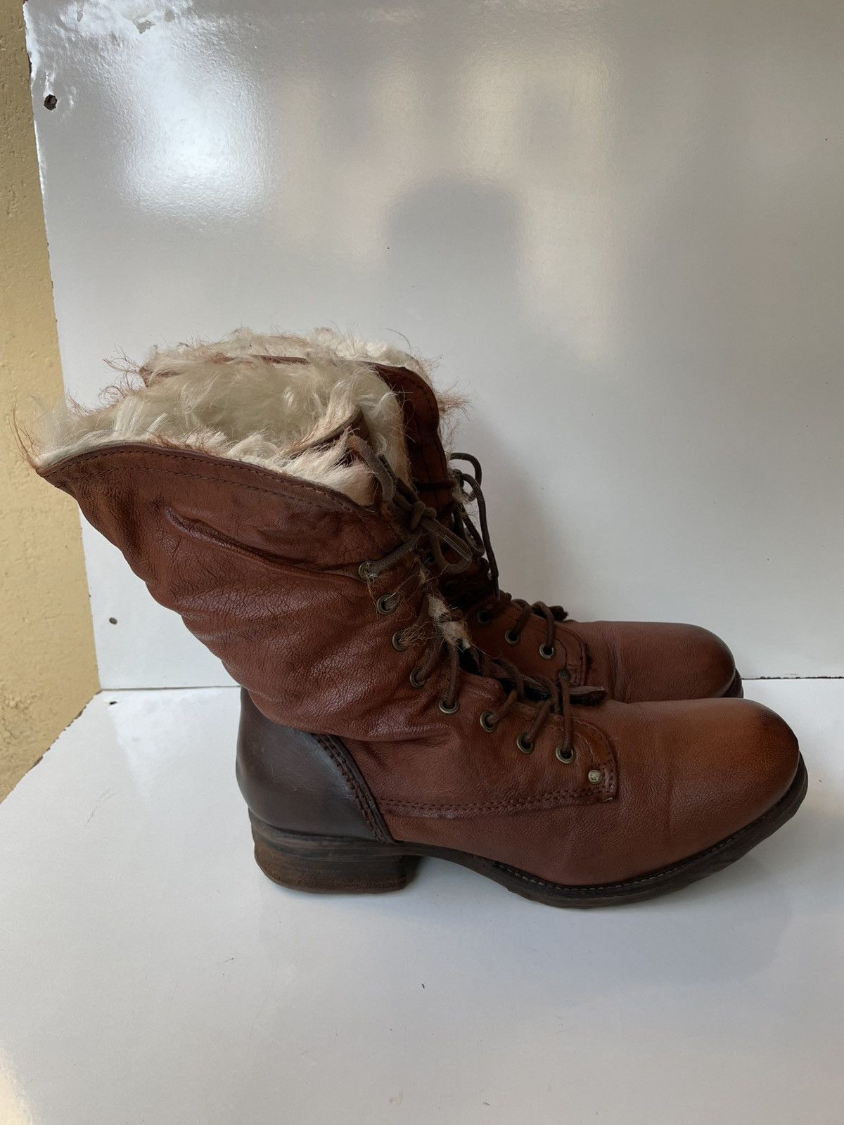 A.S.98 A.S.98 Airstep Fur Leather Brown Boots EUR 41 / USA 9.5-10 Size US 10 / IT 40 - 7 Thumbnail