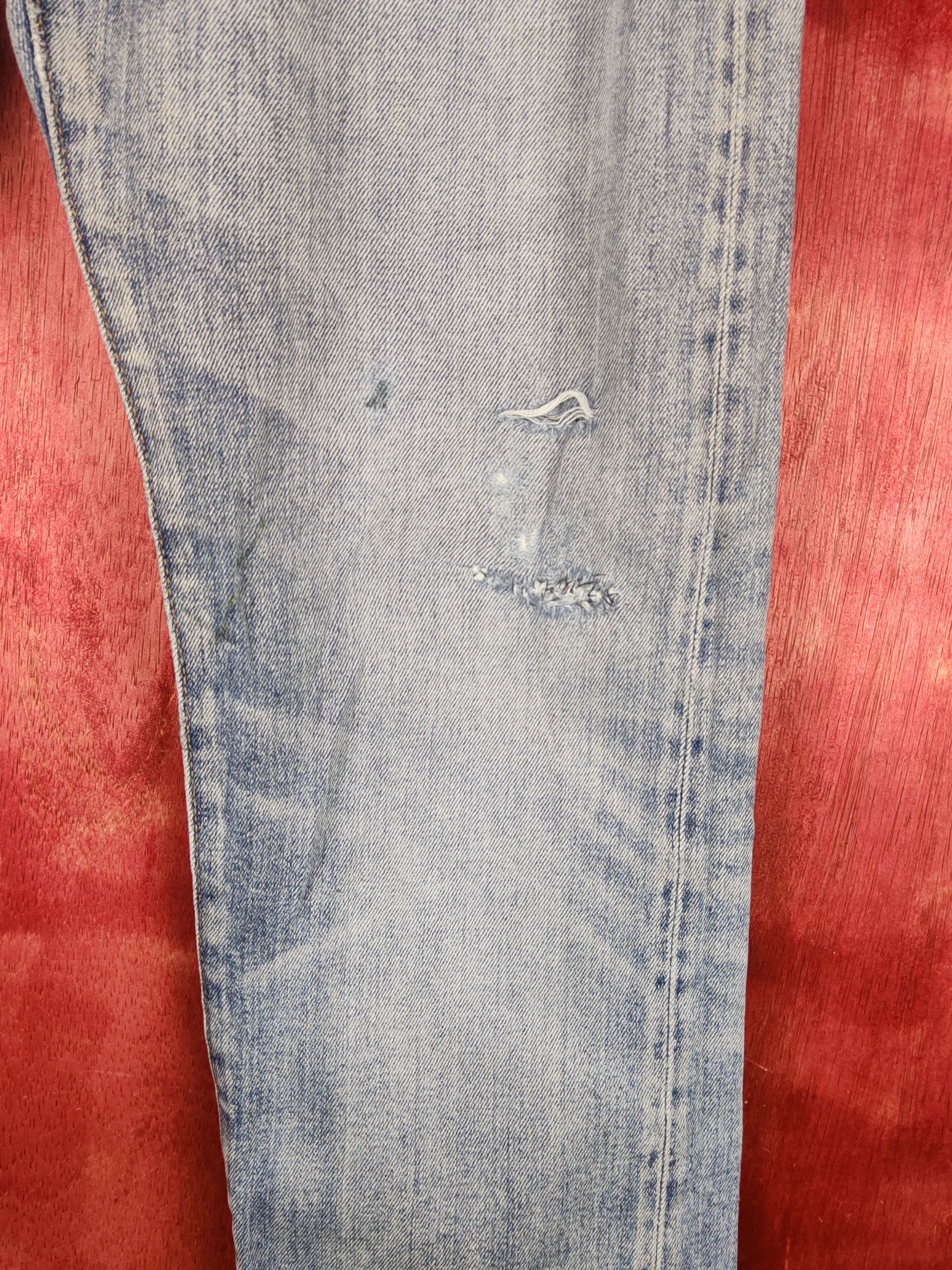 Japanese Brand Uniqlo Blue Distressed Multipocket Denim #S1589 Size US 29 - 6 Thumbnail