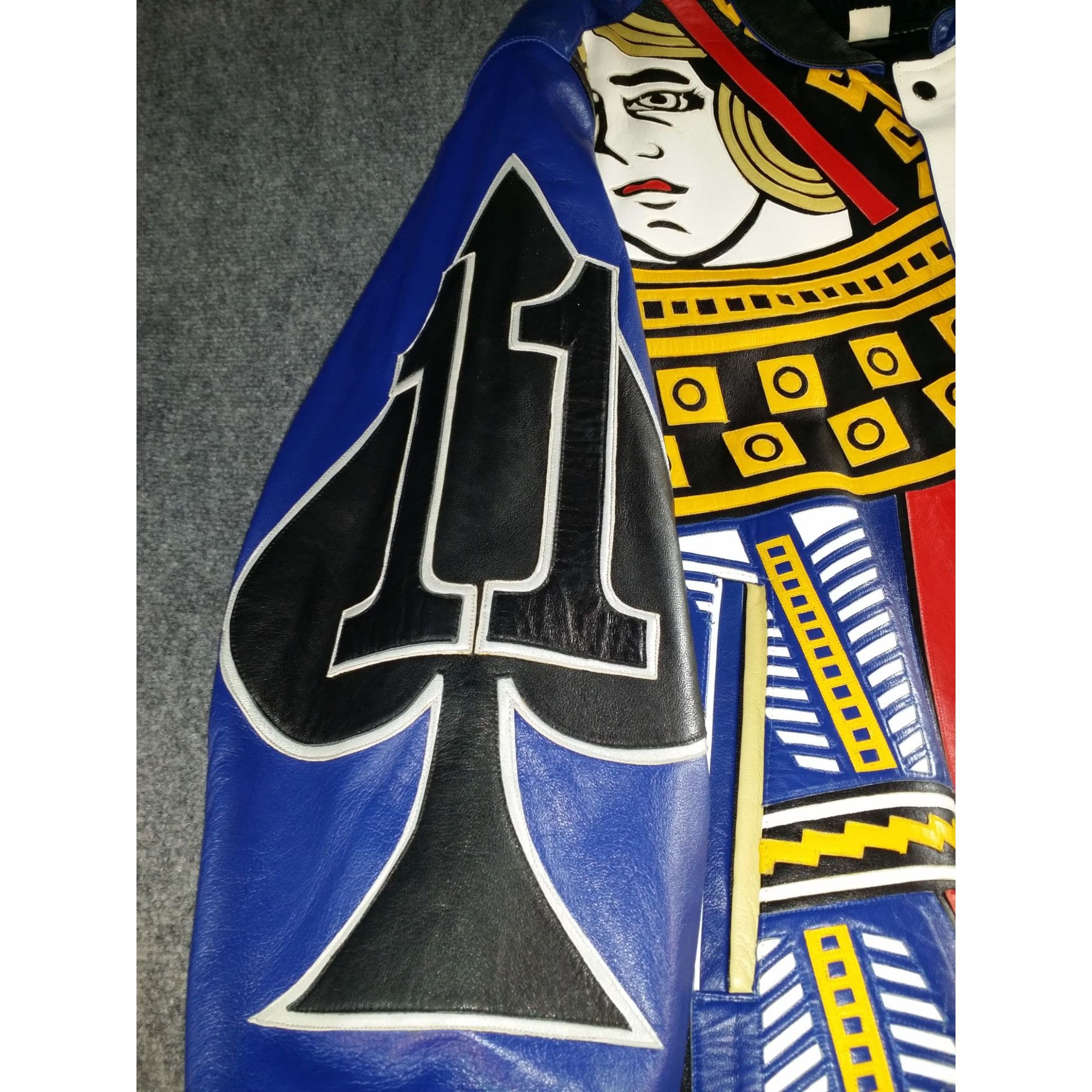 Vintage Vintage Rare 1990s King Detroit Casino Gambling Leather Jack Size US XL / EU 56 / 4 - 5 Thumbnail