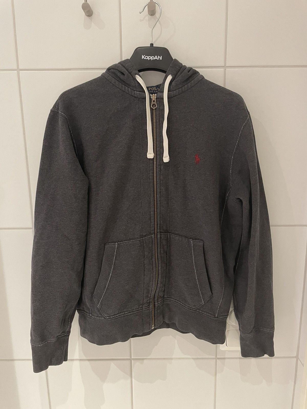 Polo Ralph Lauren Dark Grey Zip-Up Hoodie – Polo Ralph Lauren Size US M / EU 48-50 / 2 - 1 Thumbnail