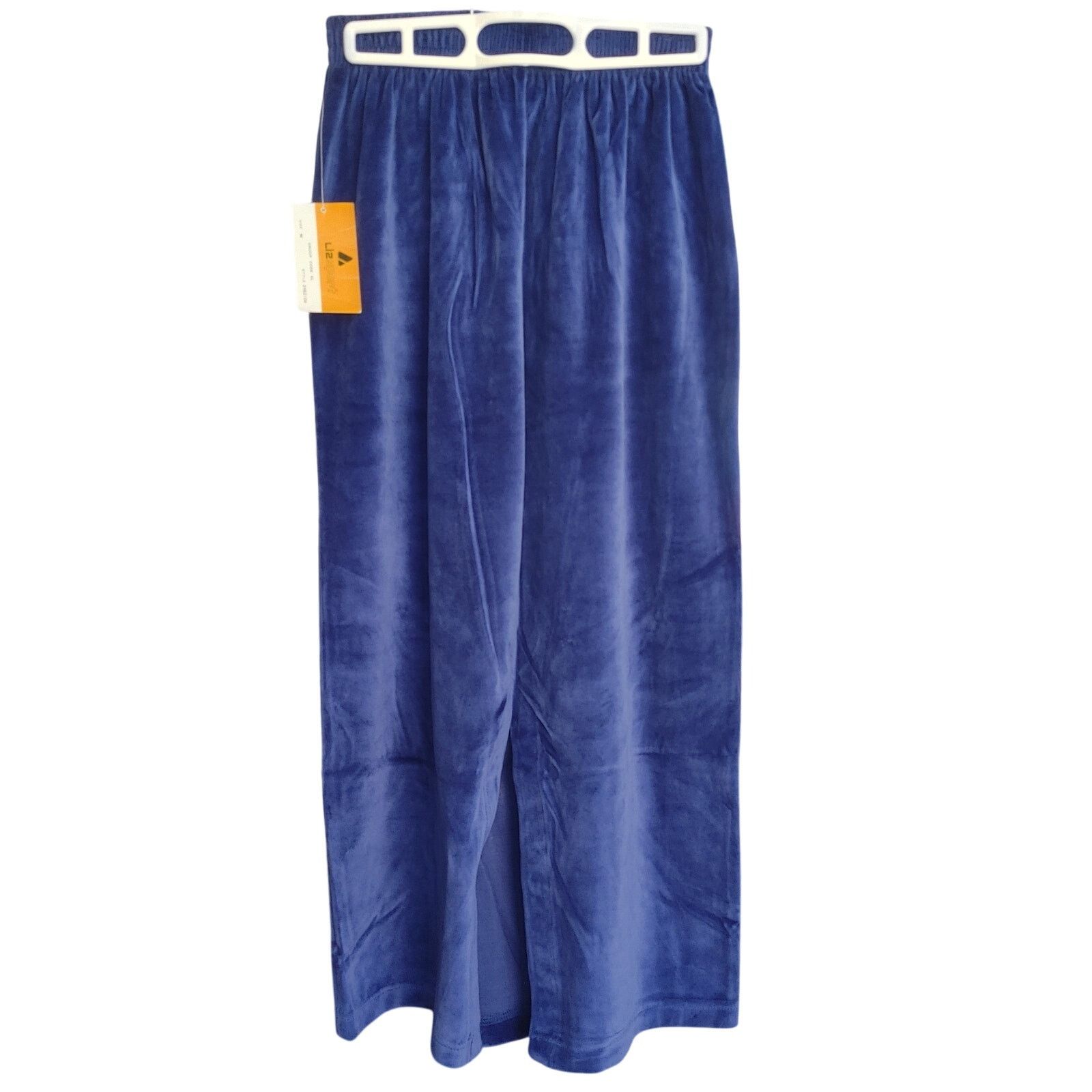 Other Liz Sport Women's M Blue Suede Long Maxi Pleated Skirt Size 30" / US 8 / IT 44 - 2 Thumbnail