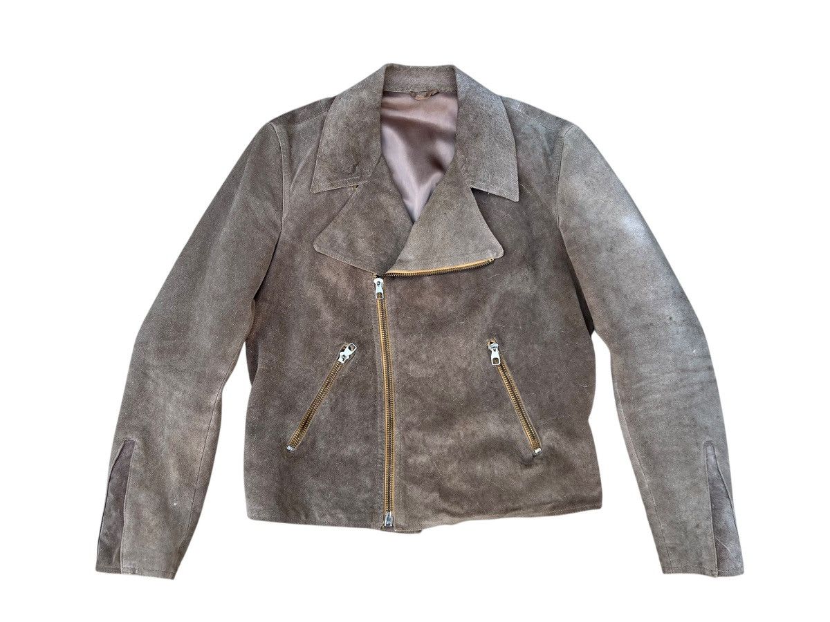 Branded Leather 60s Alta Classe Abbigliamento Patina Suede Leather Jacket Size US M / EU 48-50 / 2 - 1 Thumbnail