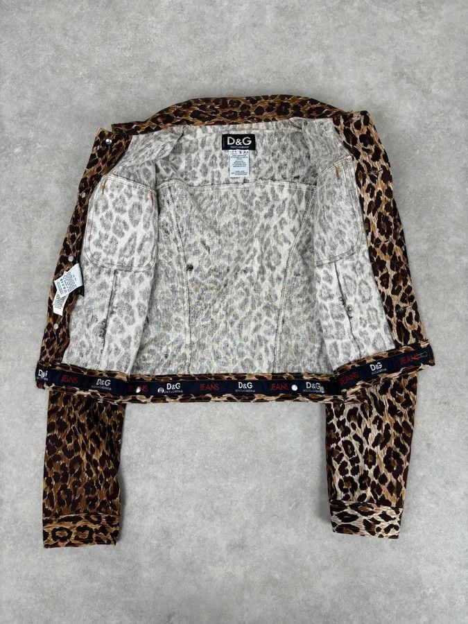 Dolce & Gabbana 2000s Dolce & Gabbana Leopard Print Denim Jacket Size S / US 4 / IT 40 - 7 Thumbnail