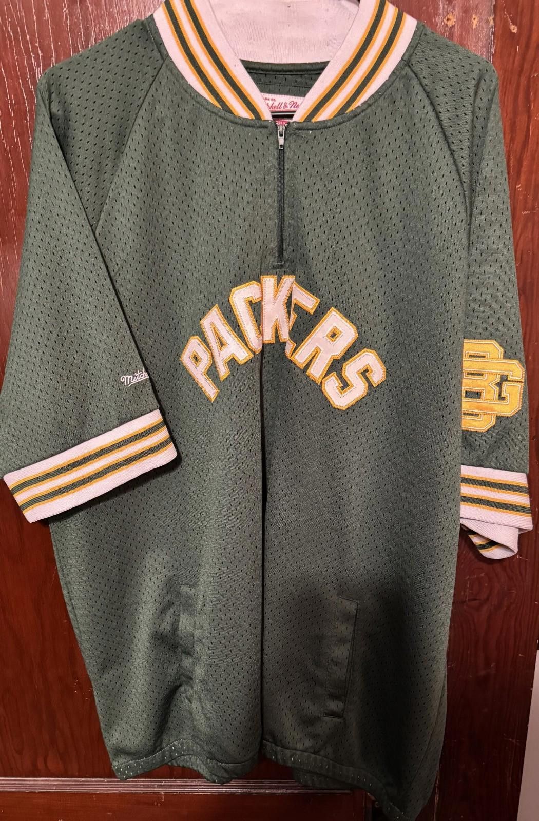Mitchell & Ness Green Bay Packers Mitchell & Ness 1/4 Zip Men's Sz XXL Green Size ONE SIZE - 1 Thumbnail