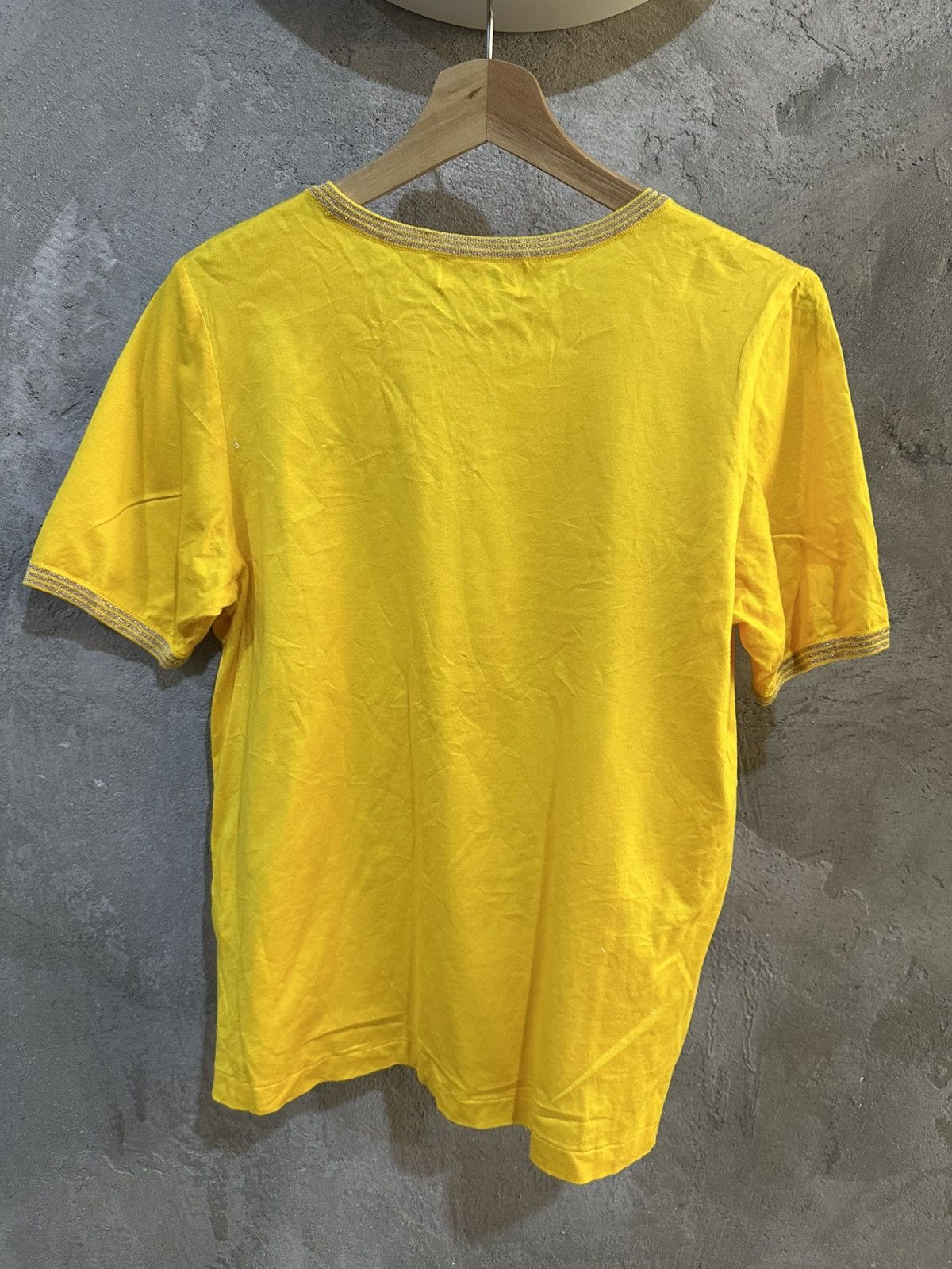 Saint Laurent Paris 1990 - Yves Saint Laurent Glittering Cuff YSL Logo Tee Size US M / EU 48-50 / 2 - 8 Thumbnail