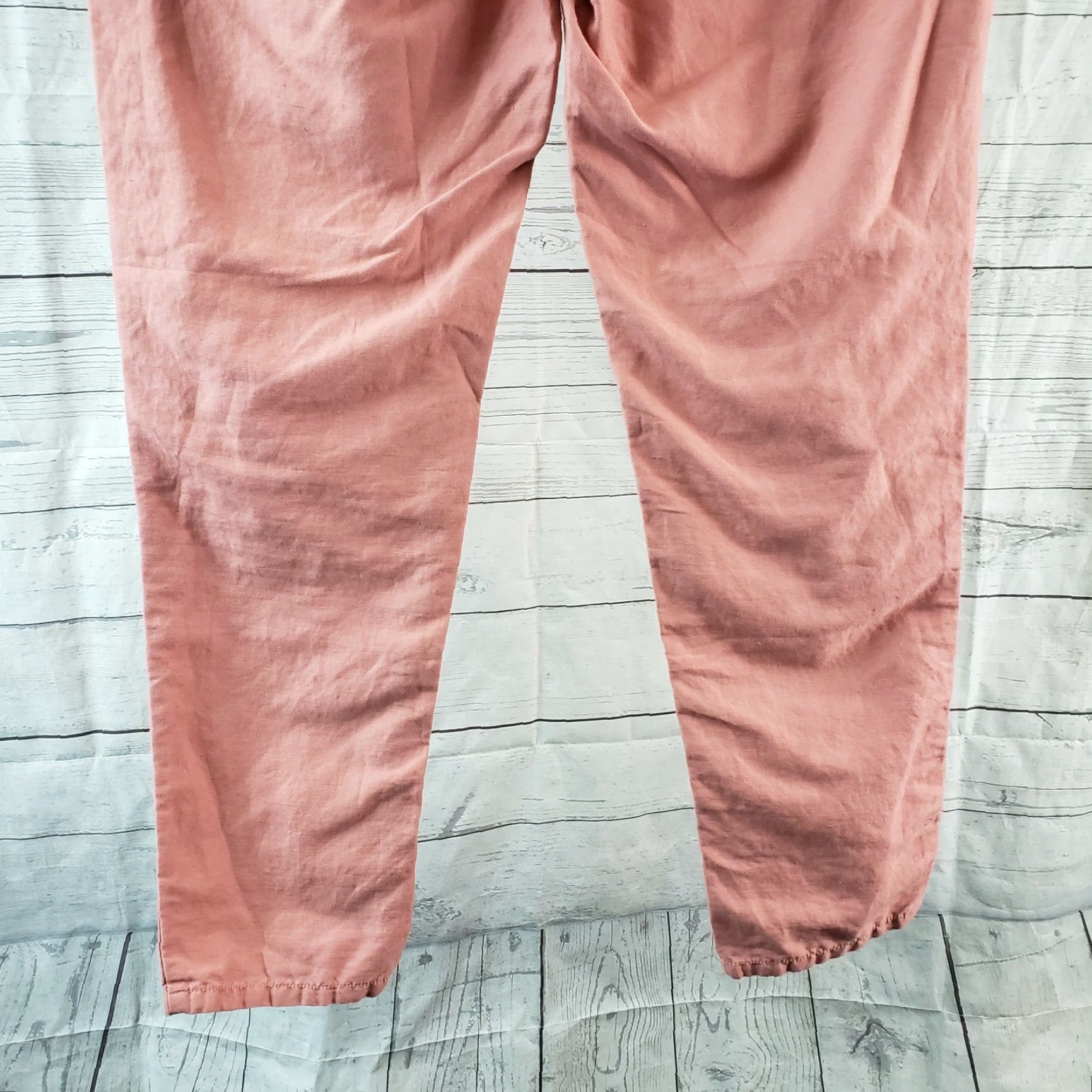 Ann Taylor VINTAGE? NO — Ann Taylor LOFT Womens Pants 8 Pink Linen Blend Tapered Leg Mid Rise Linen Blend Pants 8 Pink Mens Womens Girls? Size 30" / US 8 / IT 44 - 5 Thumbnail