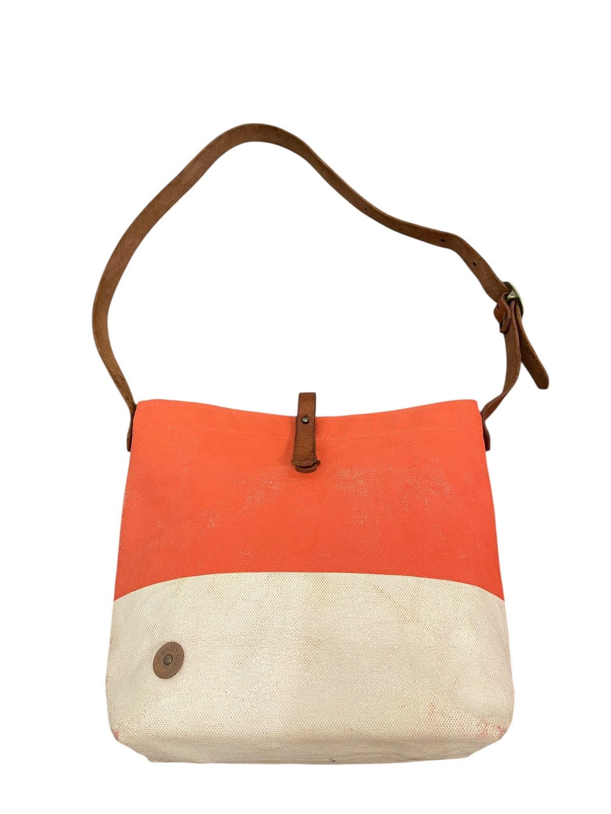 Comme des Garcons × Stussy Leather Cotton Coated Sunset Craftman Cross Body Bag 7🟩 Size ONE SIZE - 5 Thumbnail