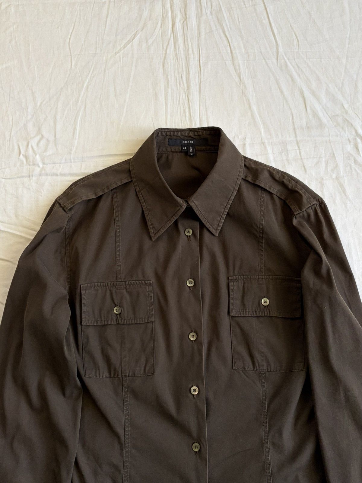 Gucci Gucci by Tom Ford 2001 military uniform shirt Size L / US 10 / IT 46 - 4 Thumbnail