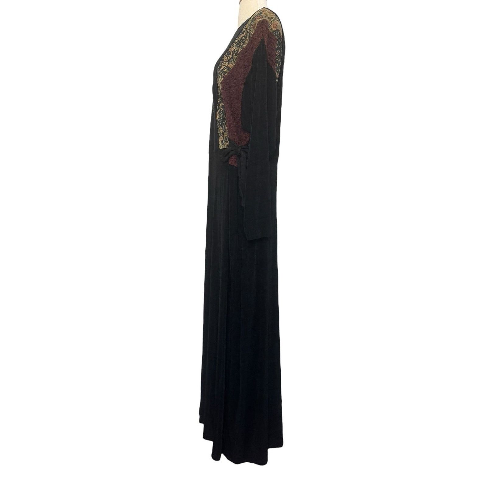 Other Vintage AHNI Velvet Tapestry Embroidered Maxi Dress Plus 2 Size XXL / US 16-18 / IT 52-54 - 12 Thumbnail