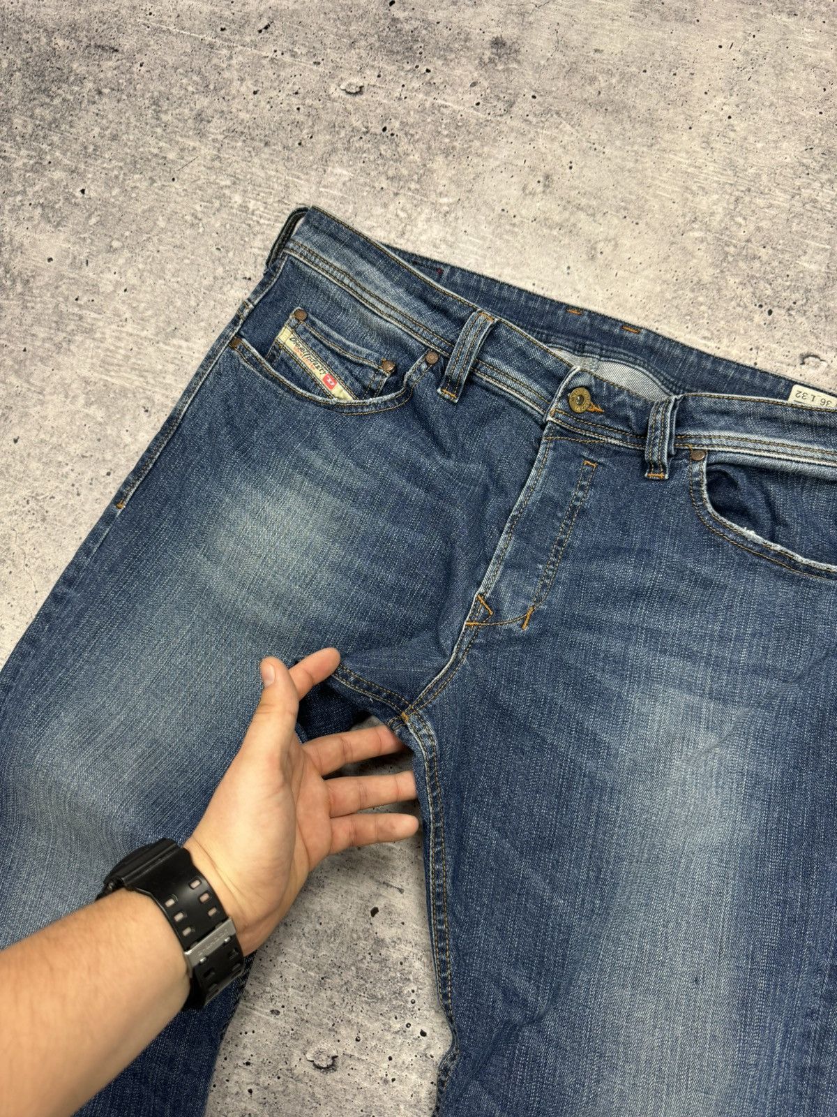 Diesel Vintage Diesel 90’s Y2K Style Blue Stonewashed Jeans Pants Size US 36 / EU 52 - 9 Thumbnail