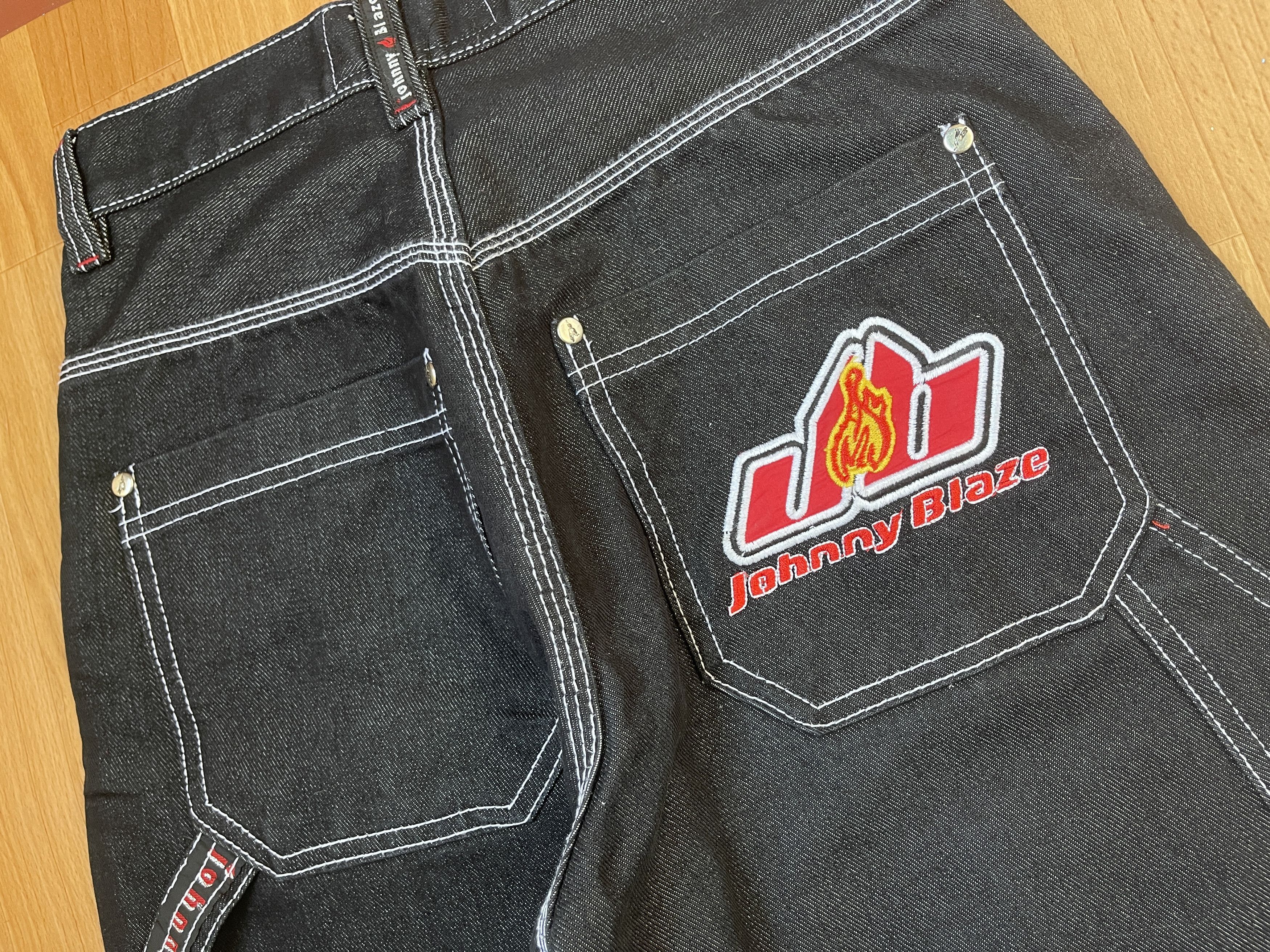 Wu-Tang Clan Johnny Blaze jeans shiny metallic silver baggy Wu Wear 26 Size US 26 / EU 42 - 6 Thumbnail