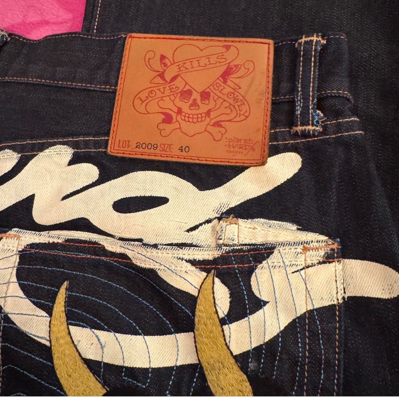 Ed Hardy Vintage Ed Hardy Embroidered Denim Jeans Size US 40 / EU 56 - 3 Thumbnail