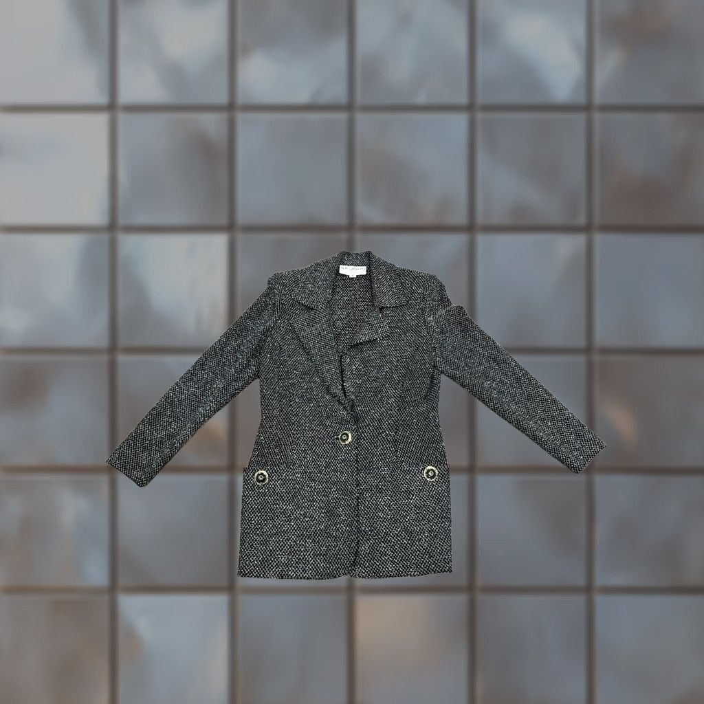 St. John VINTAGE St. John Blazer Knit Green Tweed Wool Blend Size 2 Womens Jacket Formal Repairable? Size XS / US 0-2 / IT 36-38 - 1 Thumbnail