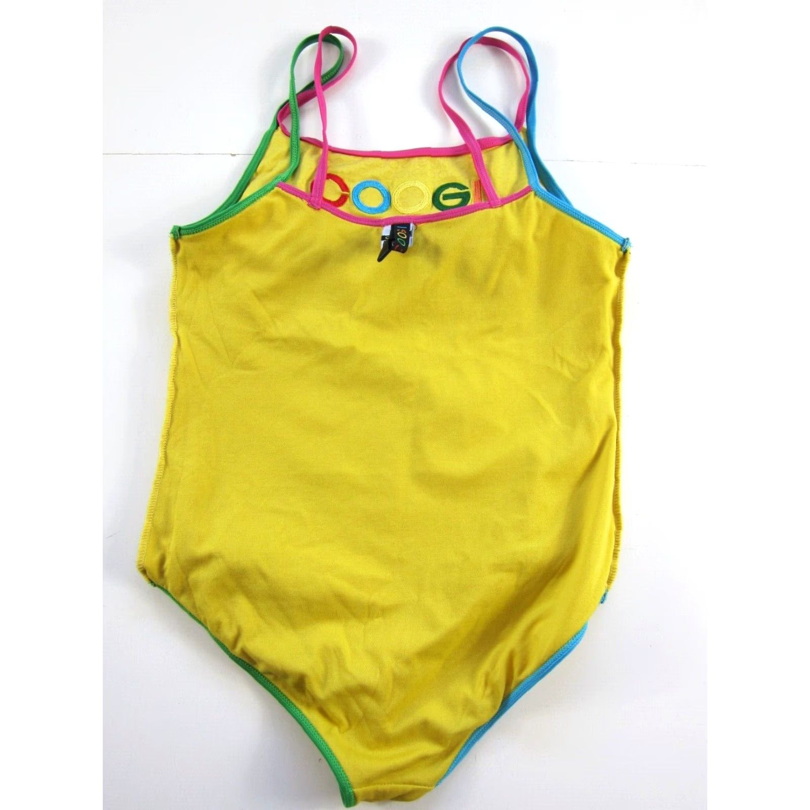 Coogi COOGI Australia One Piece Swimsuit Women S Yellow Padded Bra Geometric Built-In Bra Small Size ONE SIZE - 6 Thumbnail