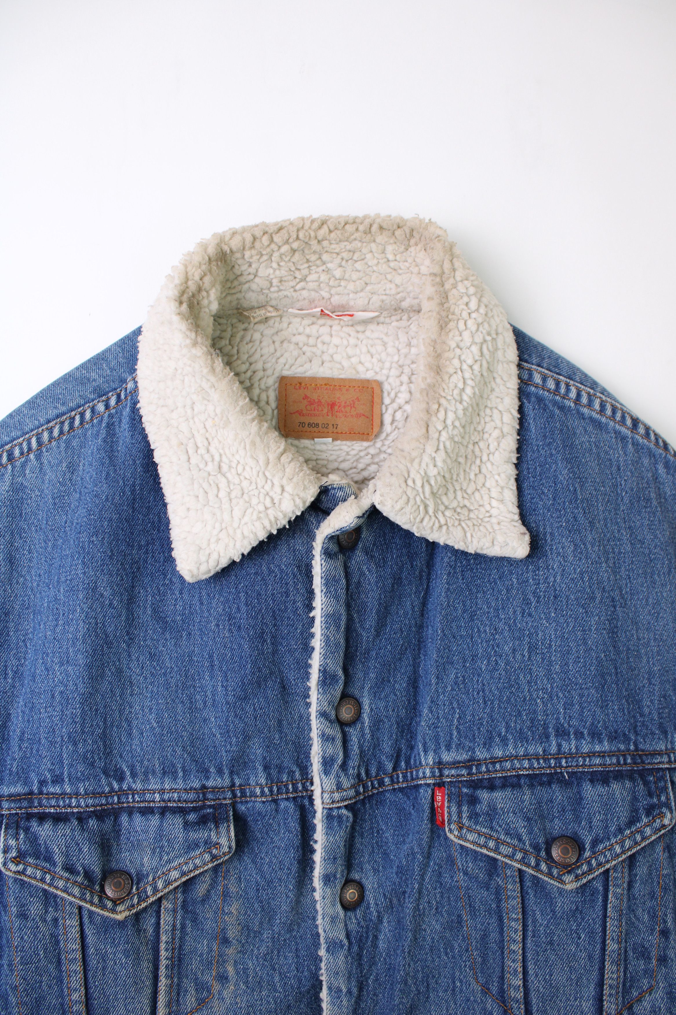 Levi's Levis Vintage Sherpa Lined Denim Jacket 1990S Vtg 48 Size US L / EU 52-54 / 3 - 2 Thumbnail
