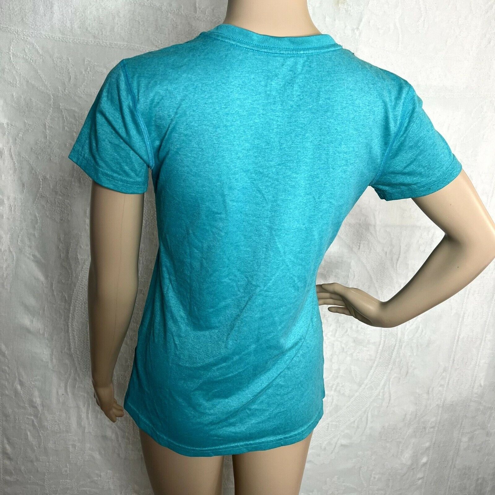 Nike Nike Teal Dri Fit V-Neck Tee Size S / US 4 / IT 40 - 3 Thumbnail