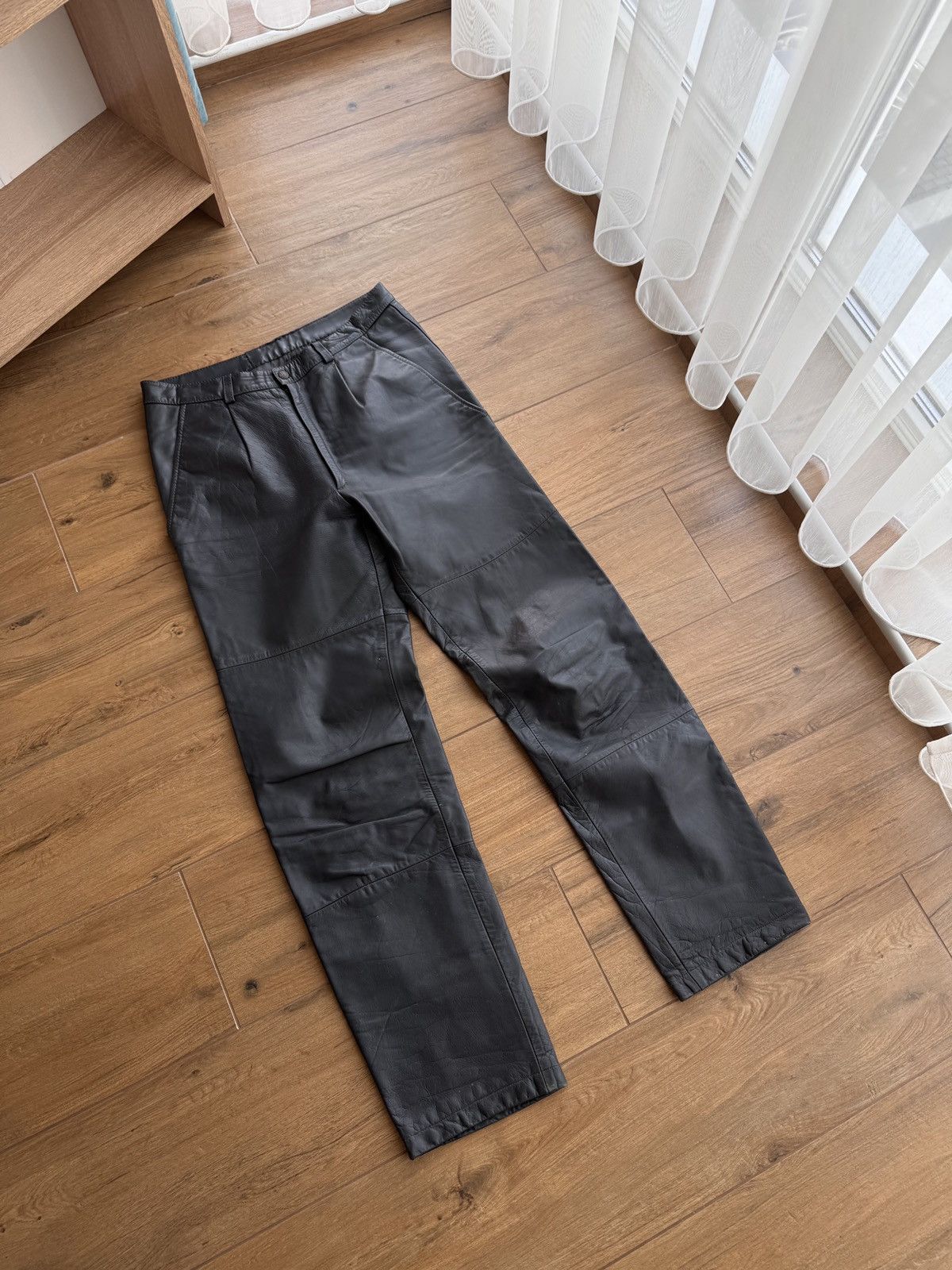 Dainese × Genuine Leather × Vintage Vintage Dainese Streetwear Leather Moto W' Pants Size 25" / US 0 / IT 36 - 2 Thumbnail