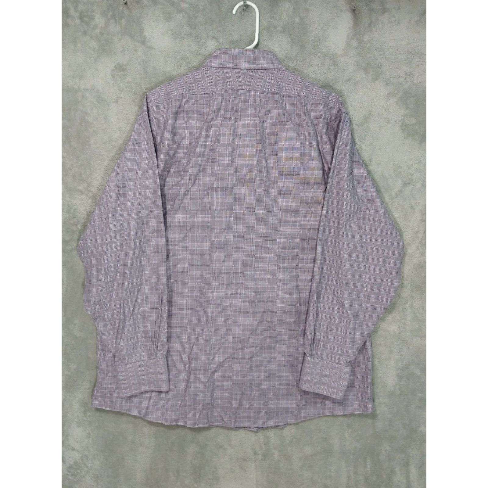 Brooks Brothers VINTAGE Brooks Brothers Dress Shirt Mens 17.5 34 Gray Plaid Supima Cotton Regent Stretch Shirt Adult 17.5 Gray Mens Size 46R - 2 Thumbnail