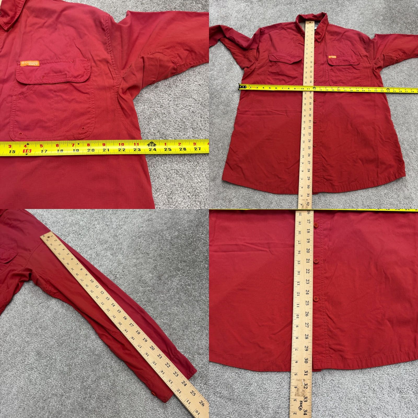 Vintage VINTAGE Columbia Omni Dry GRT Button Down Shirt Mens Large Red Casual Outdoor Size US L / EU 52-54 / 3 - 9 Thumbnail