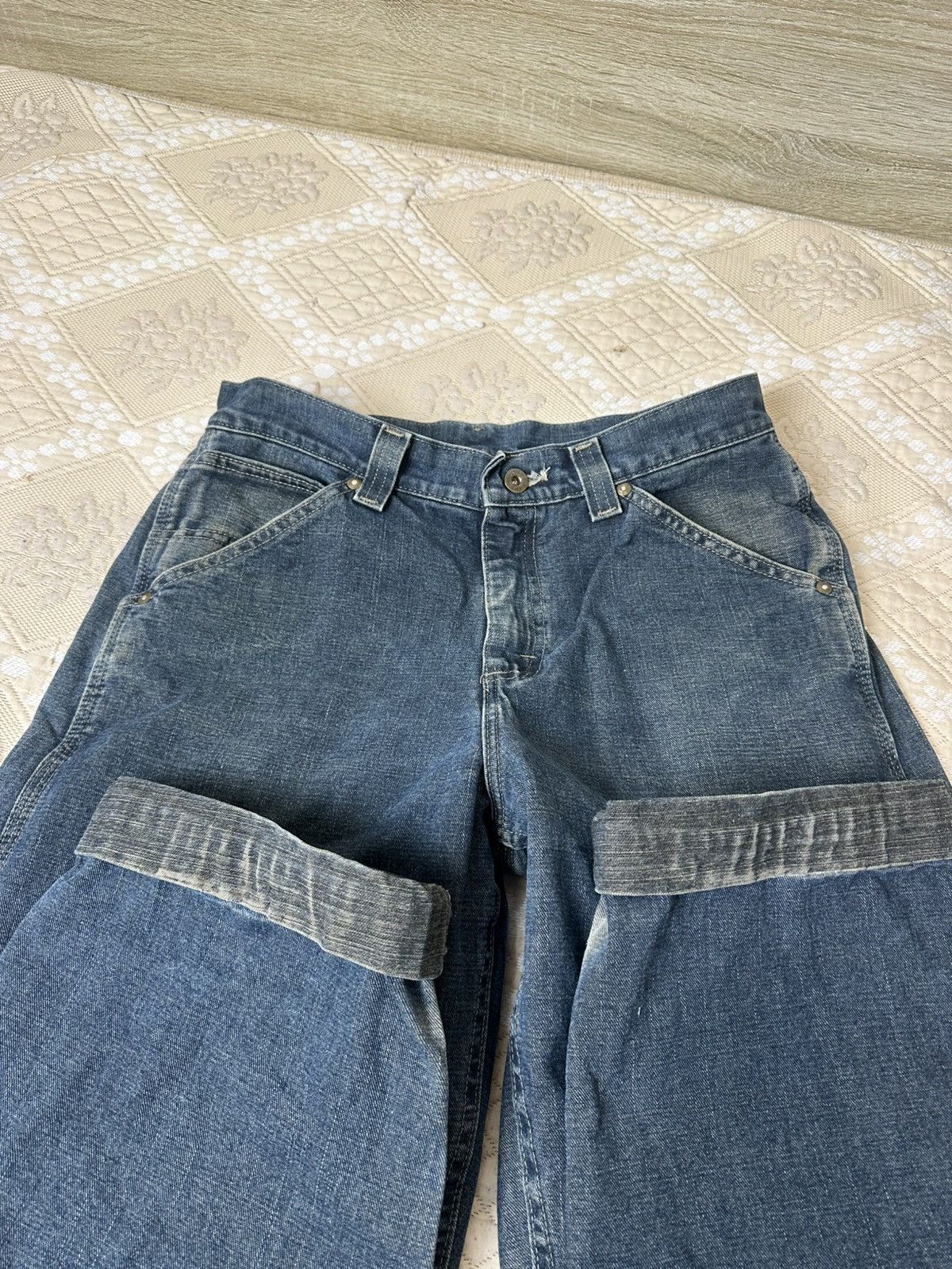 Japanese Brand 🔥VINTAGE DENIM CARPENTER DETROIT CHORE JEANS LEE DUNGAREES Size US 32 / EU 48 - 7 Thumbnail