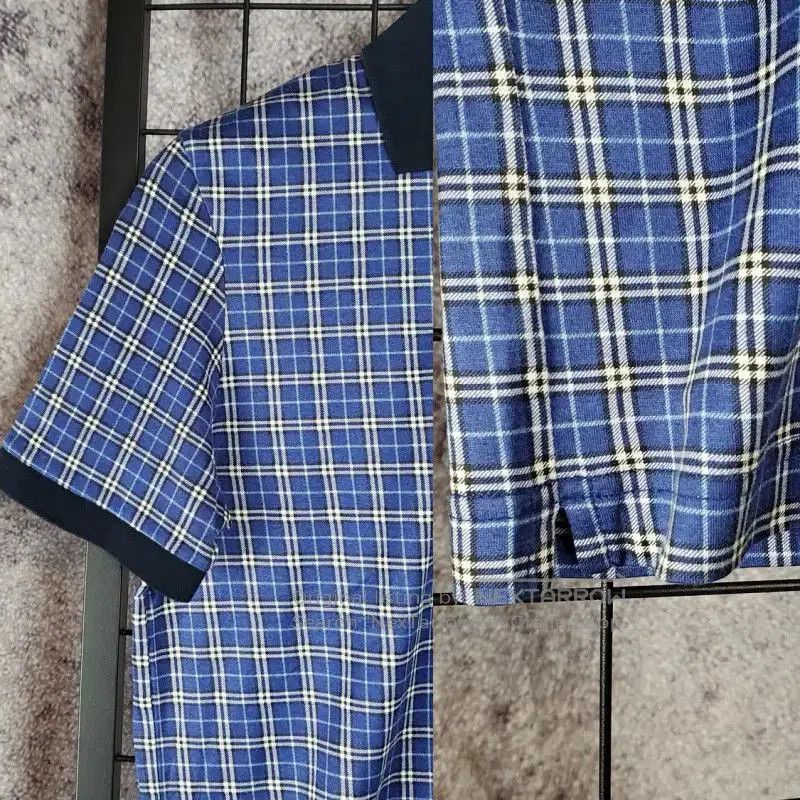 Burberry Burberry Blue Cotton Battle Check Summer Top. Size S / US 4 / IT 40 - 4 Thumbnail