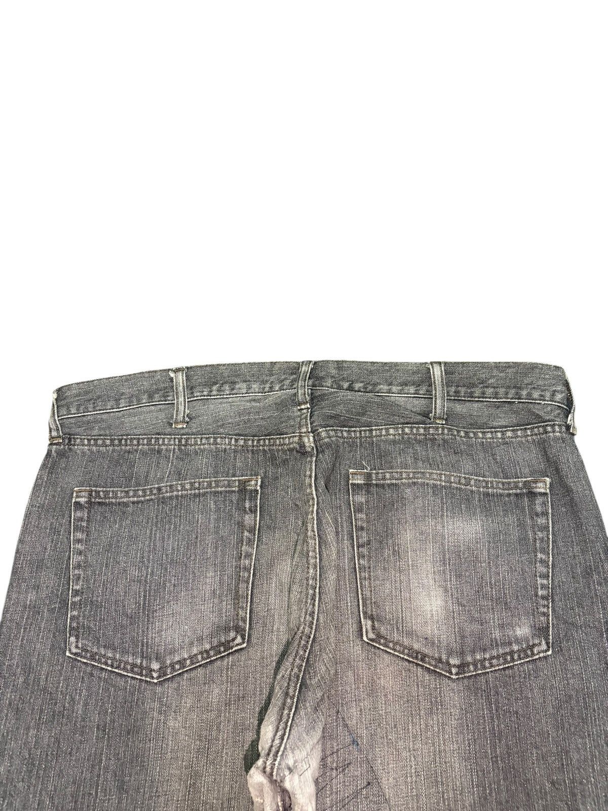 Uniqlo Vintage Japanese Uniqlo Charcoal Wash Distress Loose Jeans Size 38" / US 16 / IT 52 - 4 Thumbnail