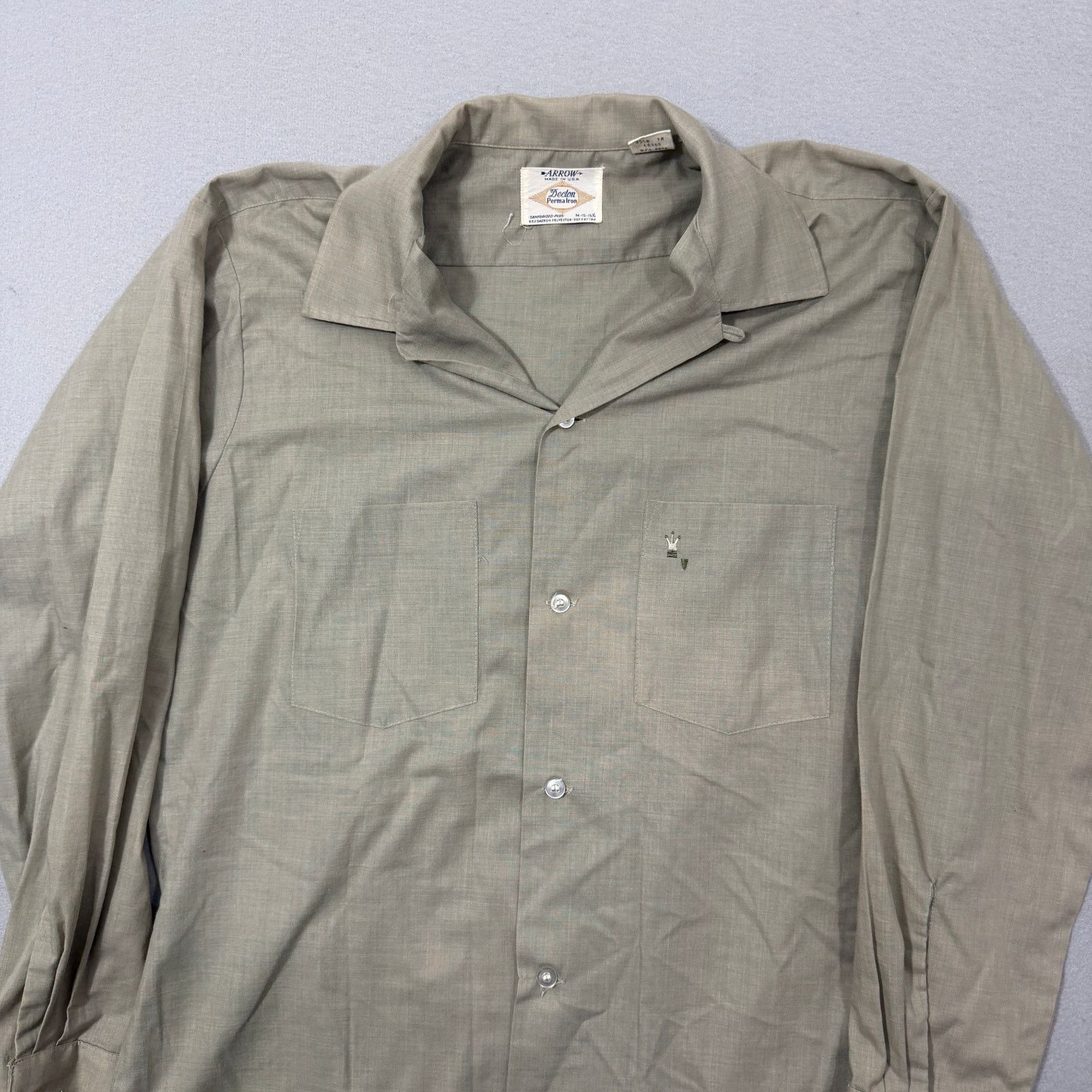 Vintage Vintage Arrow Decton Perma Iron Loop Collar Shirt Medium 50s Size US M / EU 48-50 / 2 - 3 Thumbnail