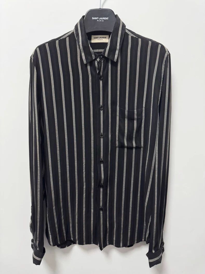 Saint Laurent Paris size 37 20fw Silk Embroidered Stripe S