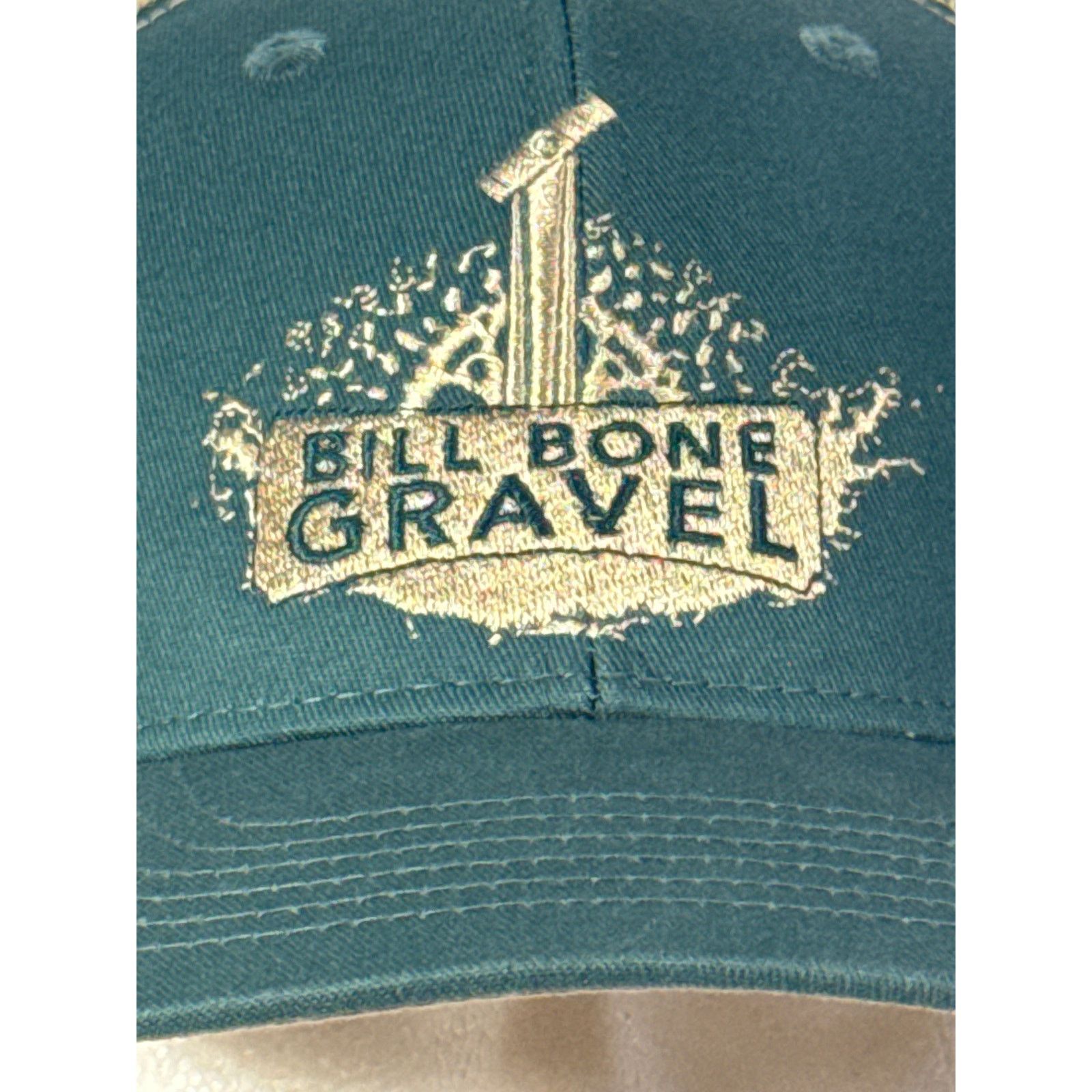 Other Bill Bone Gravel Dark Green Mesh Snapback Trucker Hat Size ONE SIZE - 2 Thumbnail