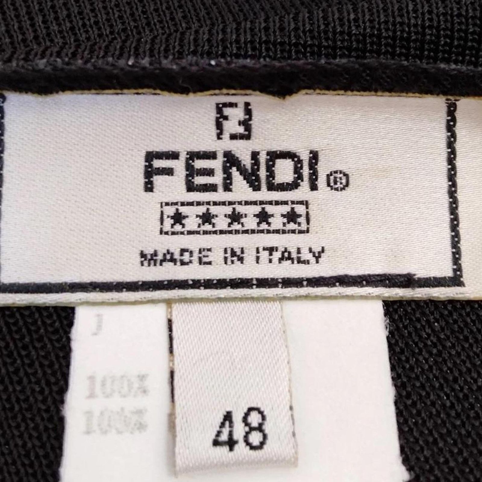 Fendi Fendi Black Faux Leather Striped Tank Mini Dress Top 48 14 Size XL / US 12-14 / IT 48-50 - 6 Thumbnail