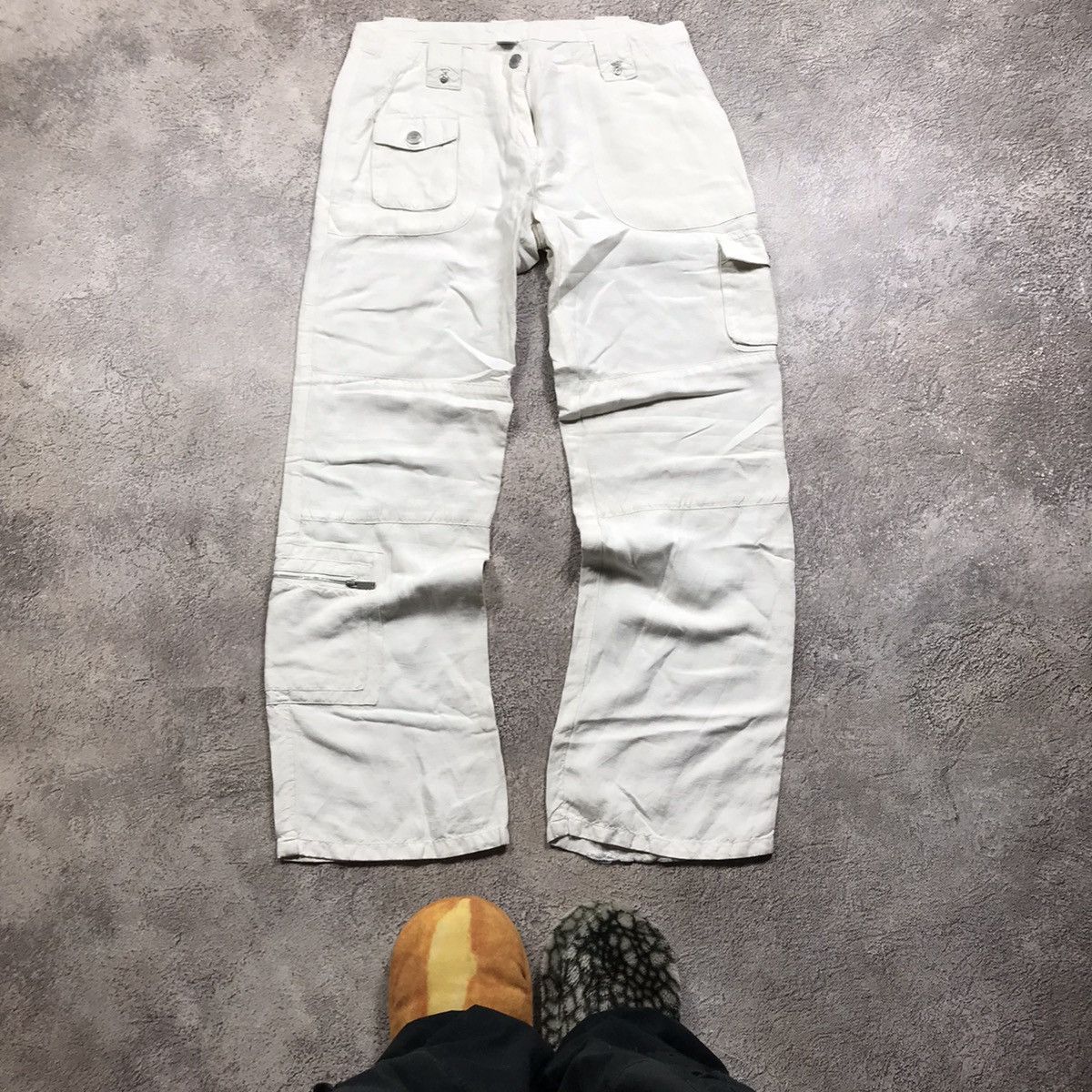 Vintage Vintage Y2K Baggy Cargo Pants Distressed Streetwear Logo 30 Size 30" / US 8 / IT 44 - 2 Thumbnail