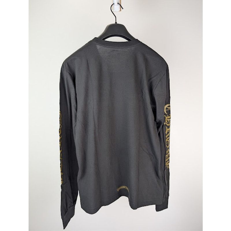 Chrome Hearts o1rshd1 Gold Neck Logo Long Sleeve T-Shirt in Black Size US M / EU 48-50 / 2 - 10 Thumbnail