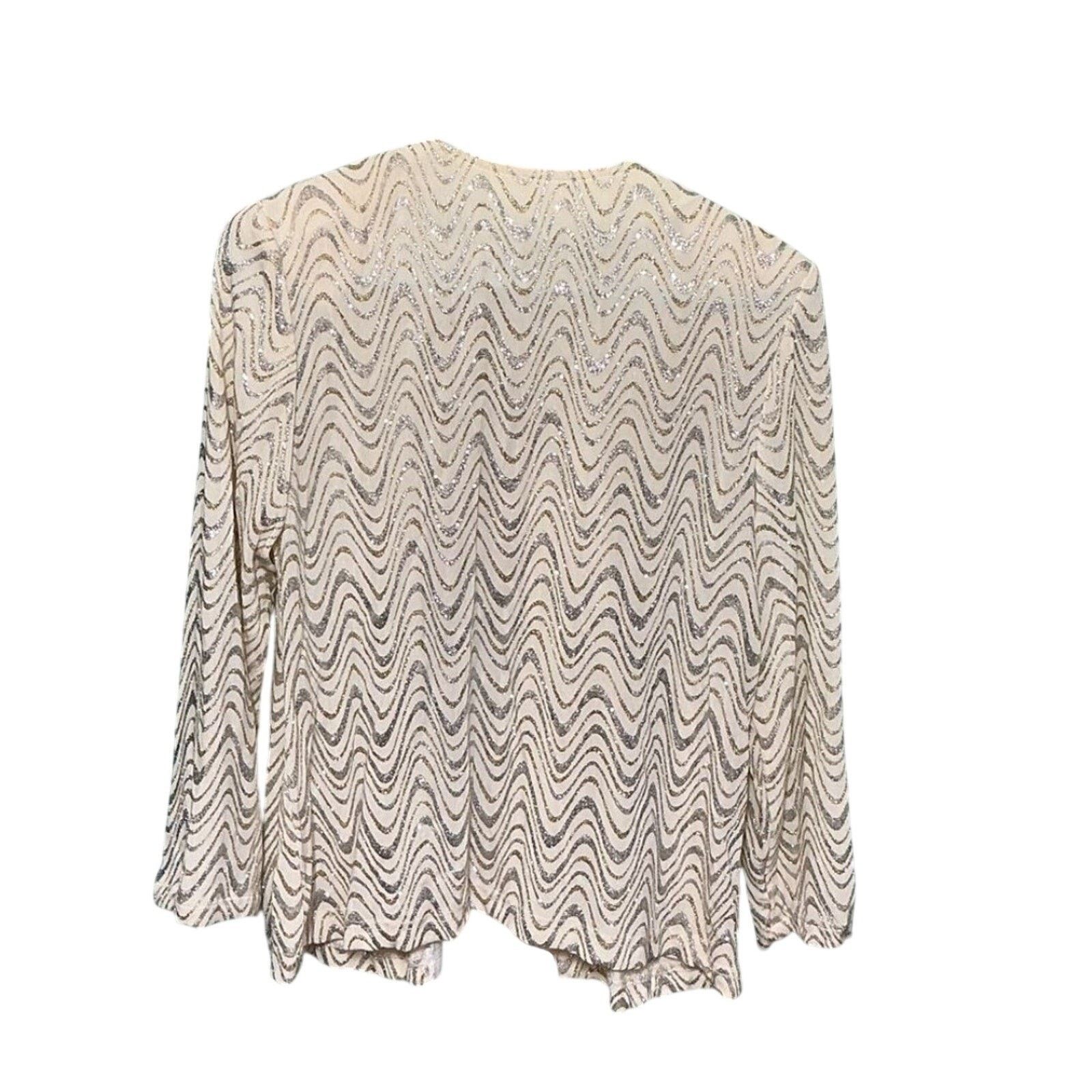 Alex Evenings Alex Evenings Petite Beaded Jacket – Medium Petite (MP) Size M / US 6-8 / IT 42-44 - 3 Thumbnail