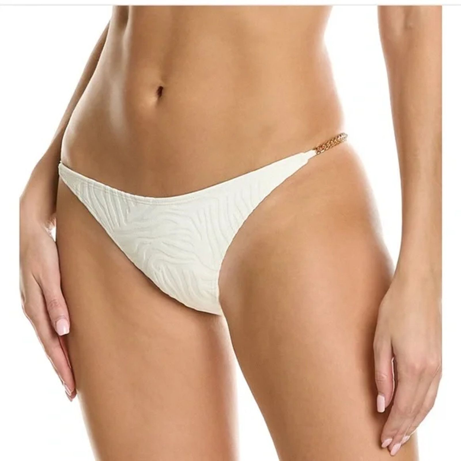 The Unbranded Brand L*Space Women Ivory Side Chain Swim Bikini Bottom Size S Size ONE SIZE - 1 Thumbnail