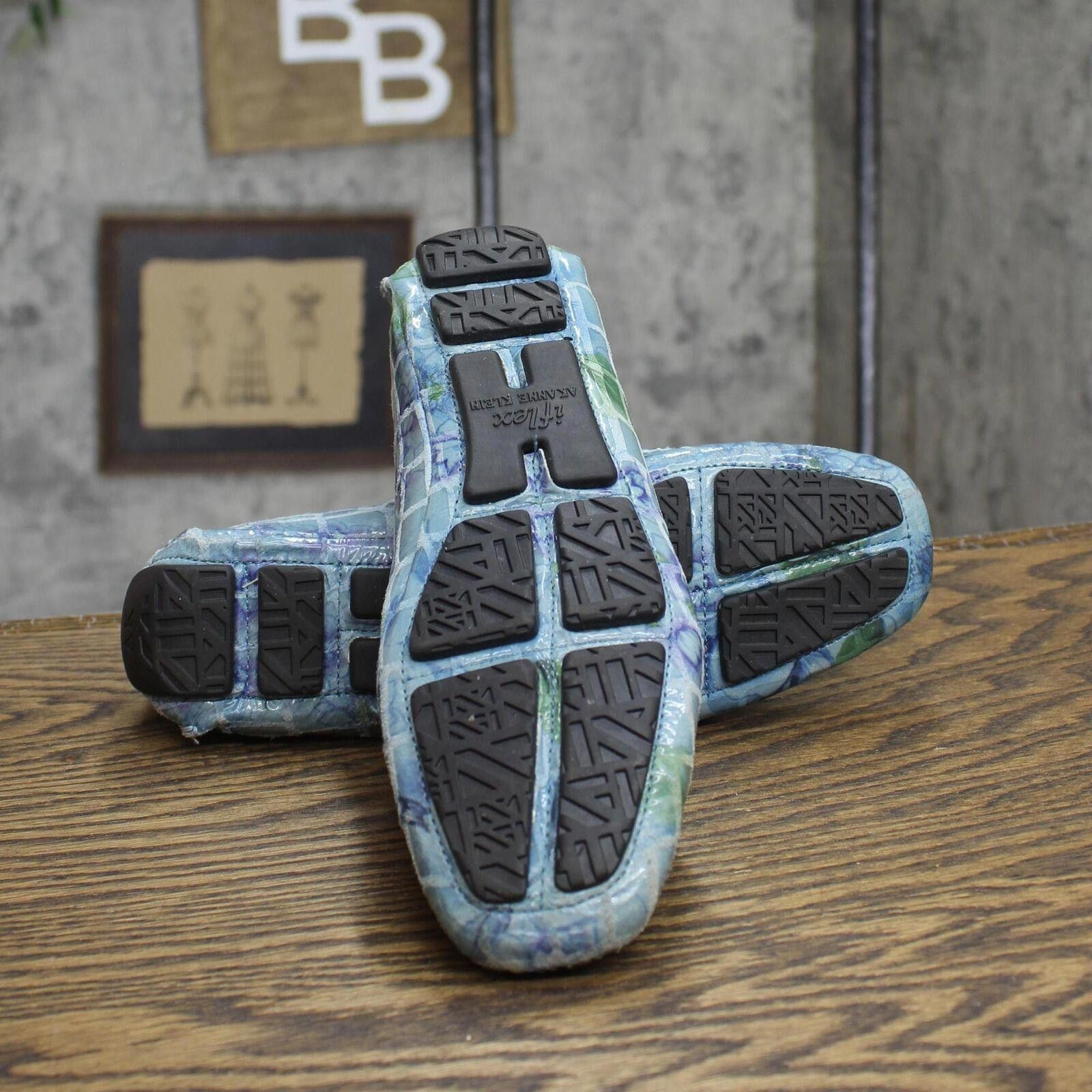 Designer AK Anne Klein Vintage IFLEX AKGREATER Loafers Blue Combo 6M Size US 6 / IT 36 - 5 Thumbnail
