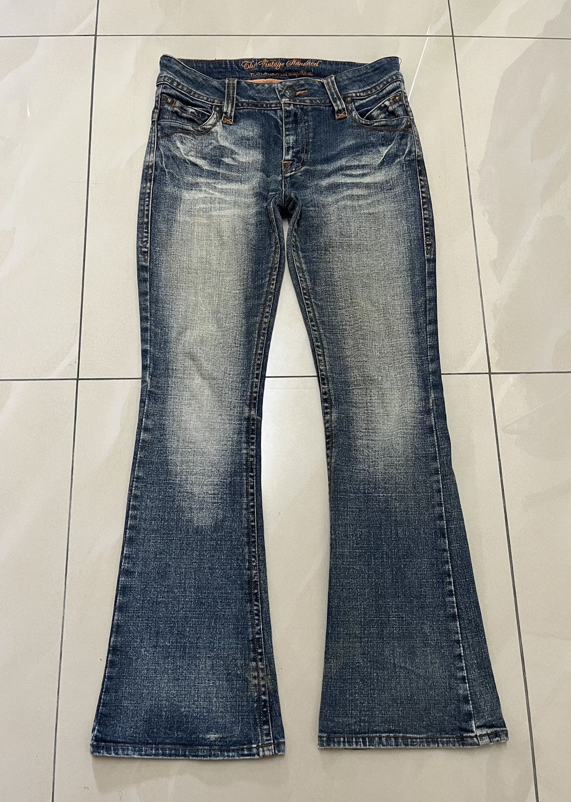 If Six Was Nine Flare Jeans Jessy Logan faded distressed low rise mud rusty Size US 30 / EU 46 - 1 Thumbnail