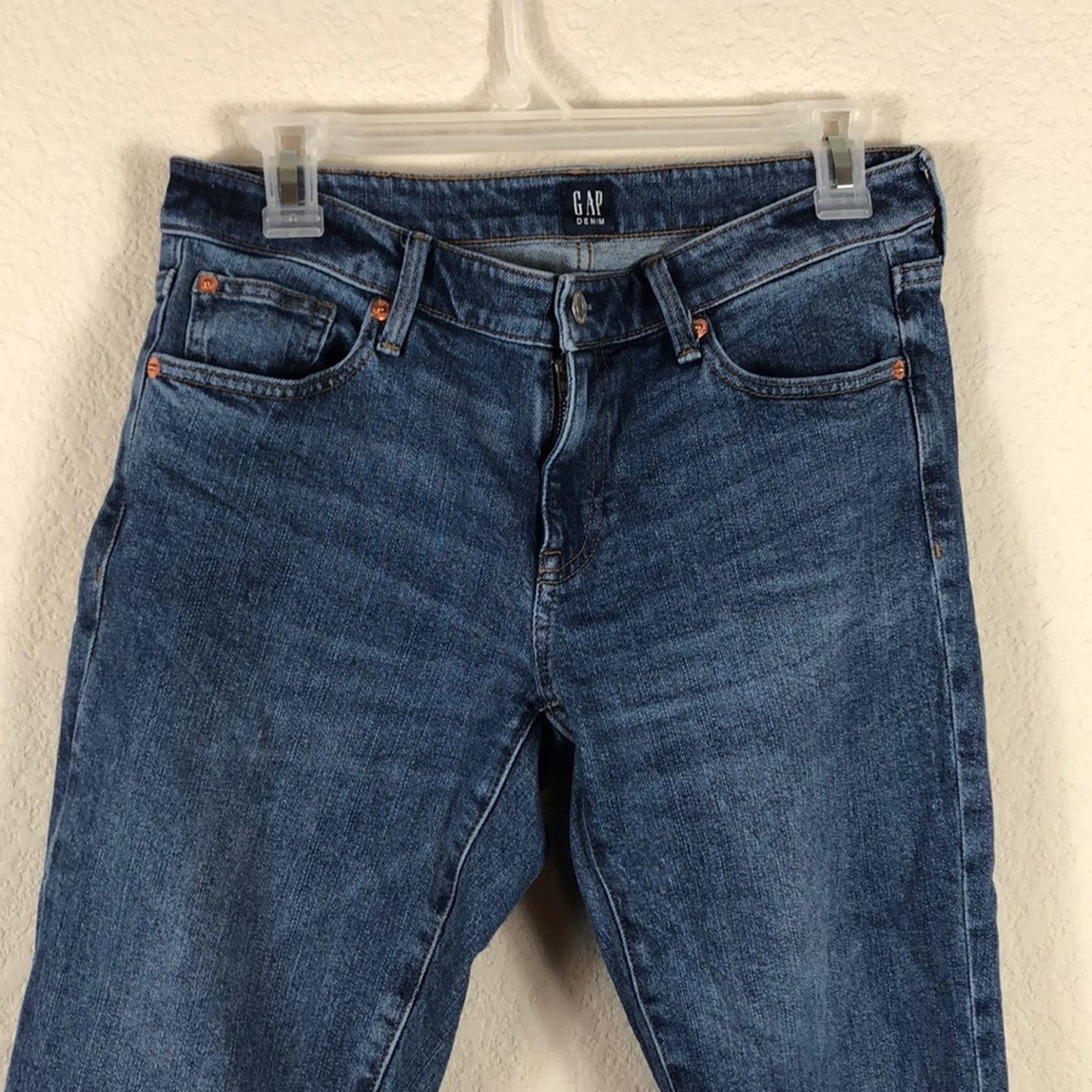 Gap Gap cropped fray hem girlfriend jean coastal grandma sz 26 Size 26" / US 2 / IT 38 - 2 Thumbnail